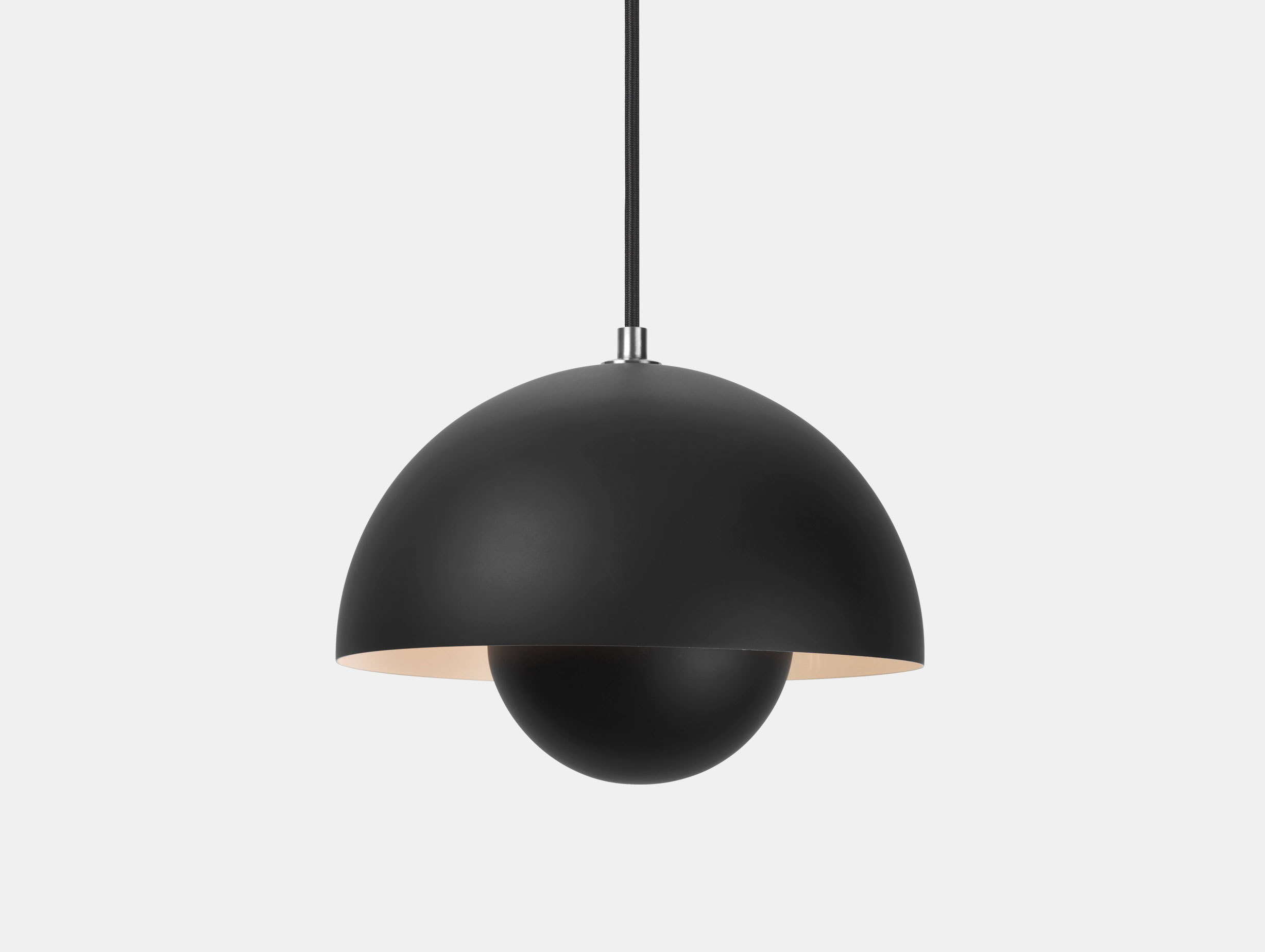 And Tradition Flowerpot Pendant Light Matt Black Verner Panton