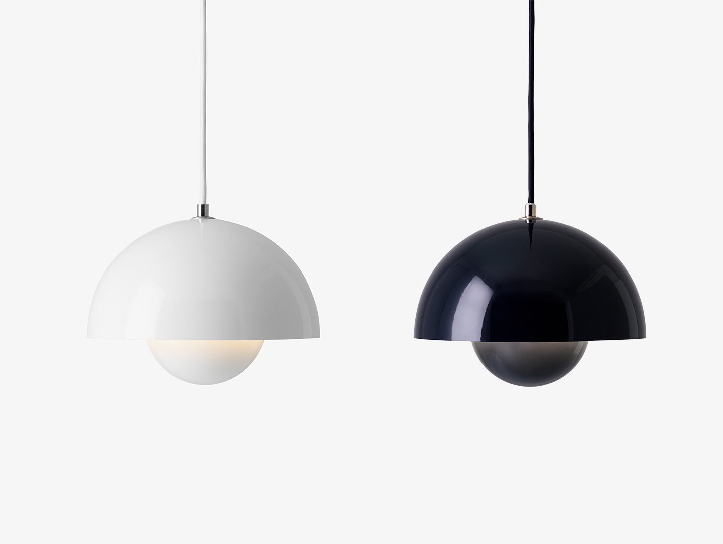 And Tradition Flowerpot Pendant Lights White Black Blue Verner Panton