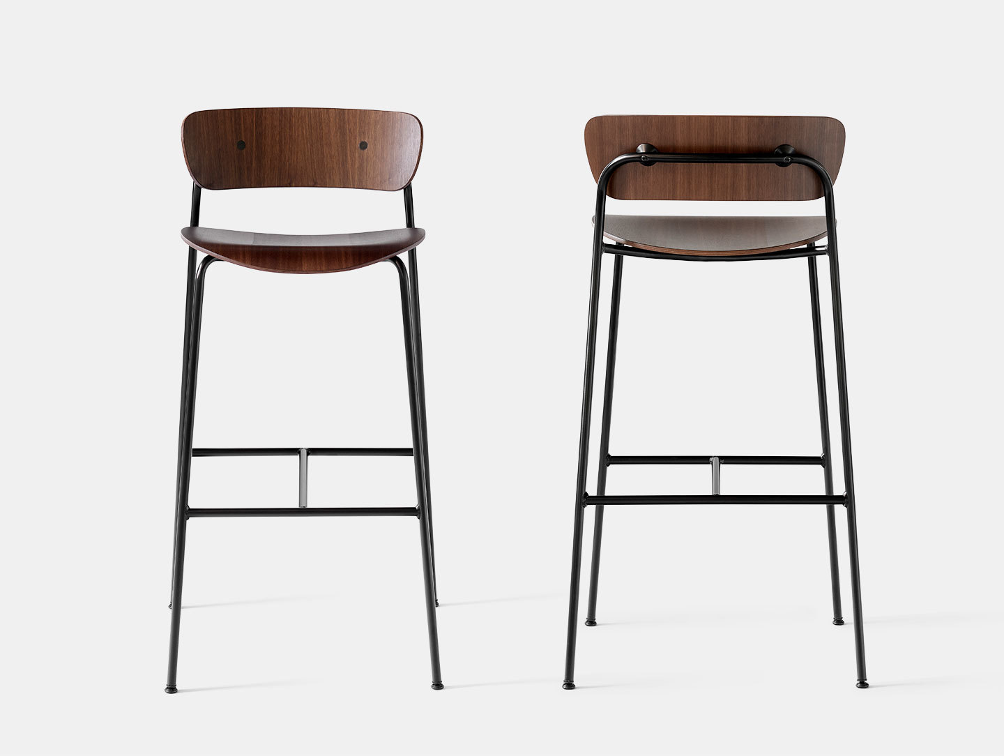 And Tradition Pavilion Bar Stools Walnut Anderssen Voll