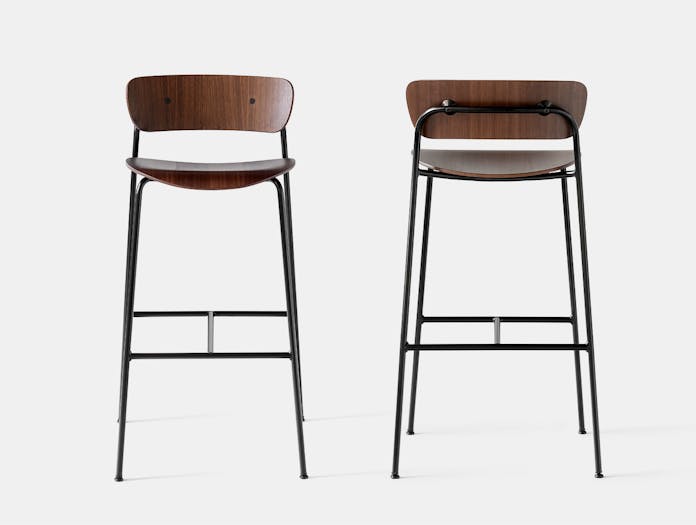 And Tradition Pavilion Bar Stools Walnut Anderssen Voll