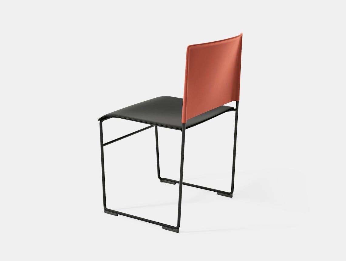 Arper Stacy Chair Black Red Lievore Altherr