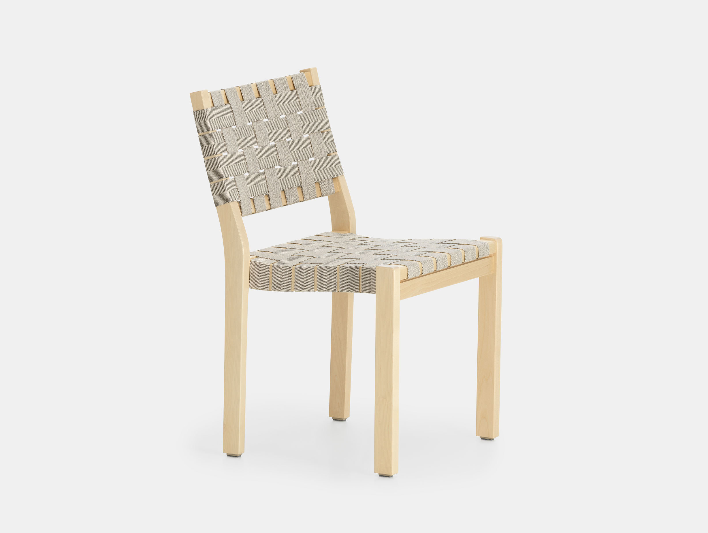 Artek Chair 611 Birch Natural Black Alvar Aalto