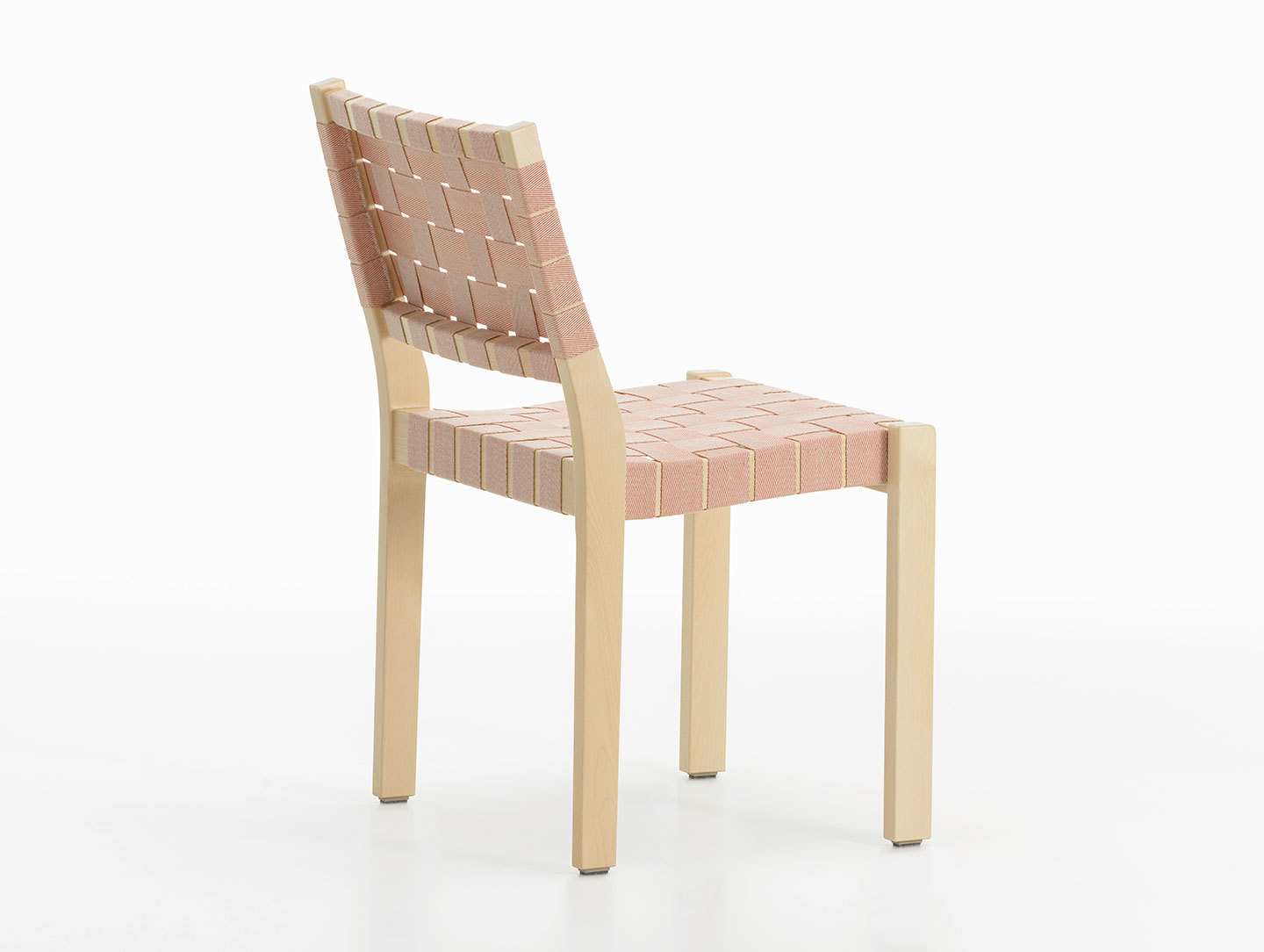 Artek Chair 611 Birch Natural Red Webbing Aalto