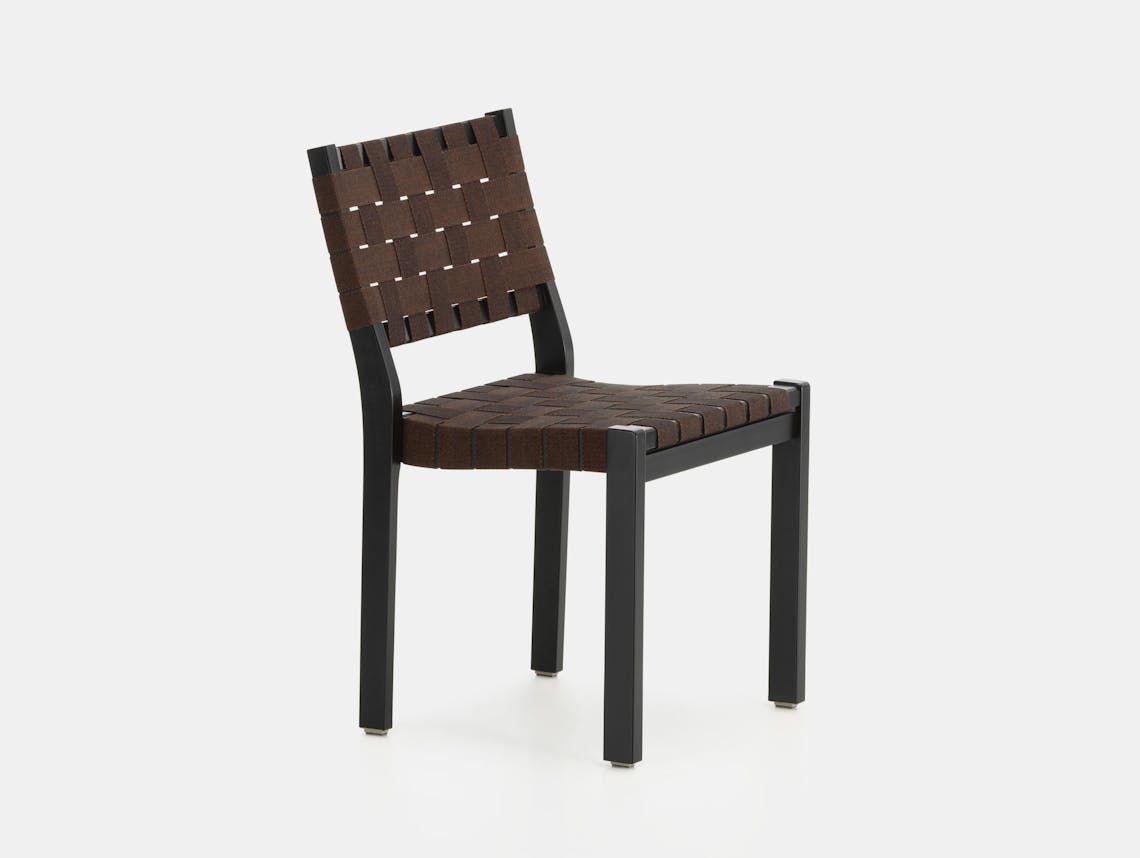 Artek Chair 611 Black Brown Alvar Aalto