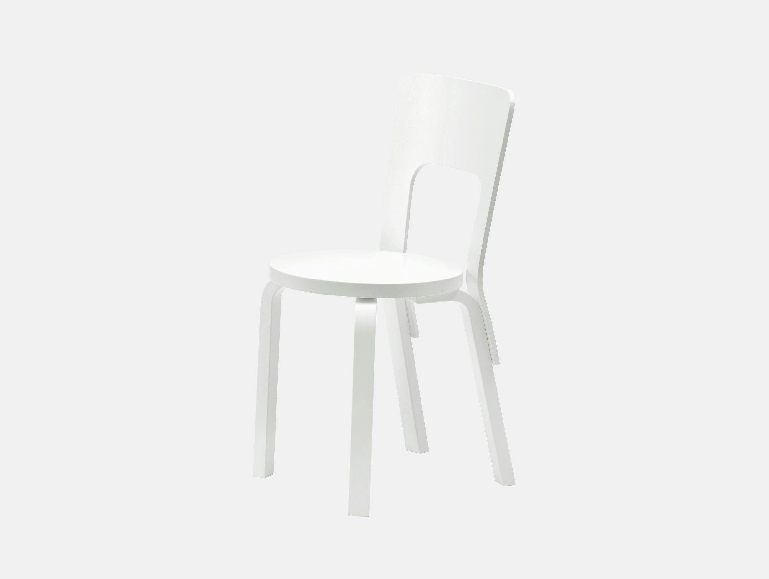 Artek Chair 66 White Birch Alvar Aalto