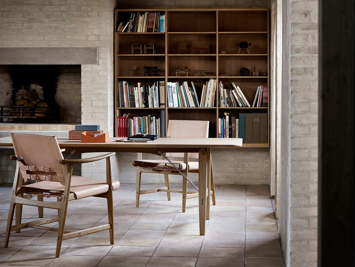 Carl Hansen Huntsman Chairs Oak Oiled Natural Leather Borge Mogensen