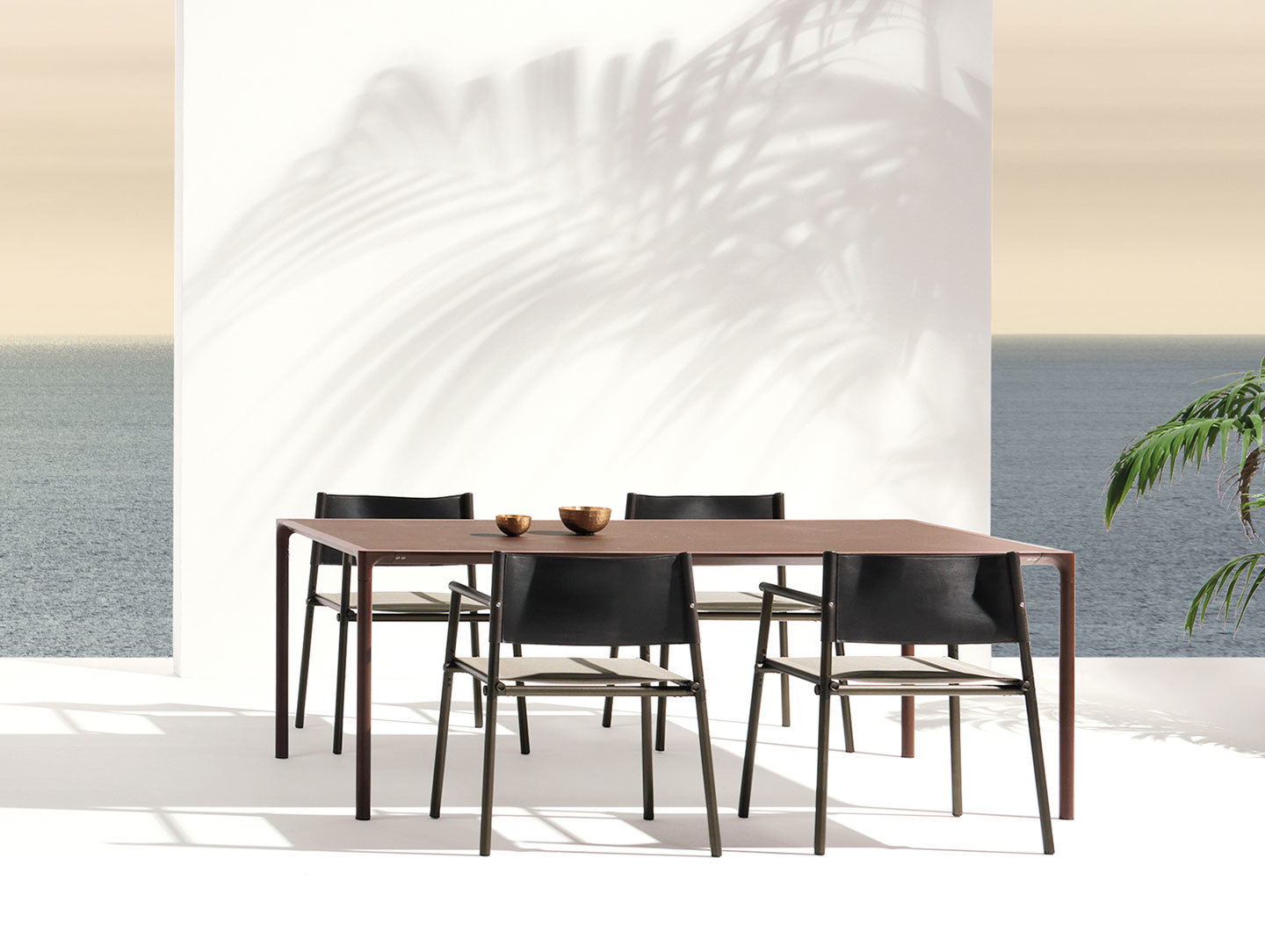 Emu Terramare Armchair Sand Brown Table Studio Chiaramonte Marin