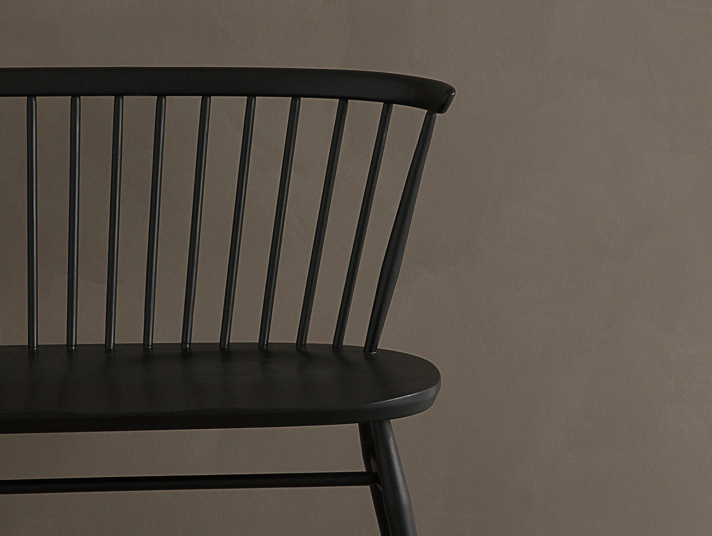 Ercol Originals Love Seat Black Lucian Ercolani