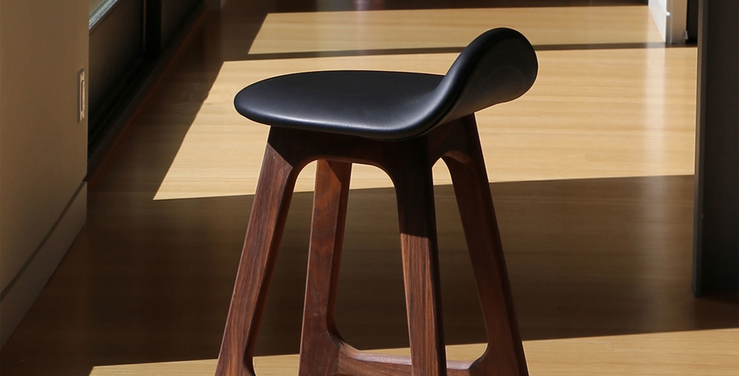 Erik Buch Model 61 Stool Walnut Black