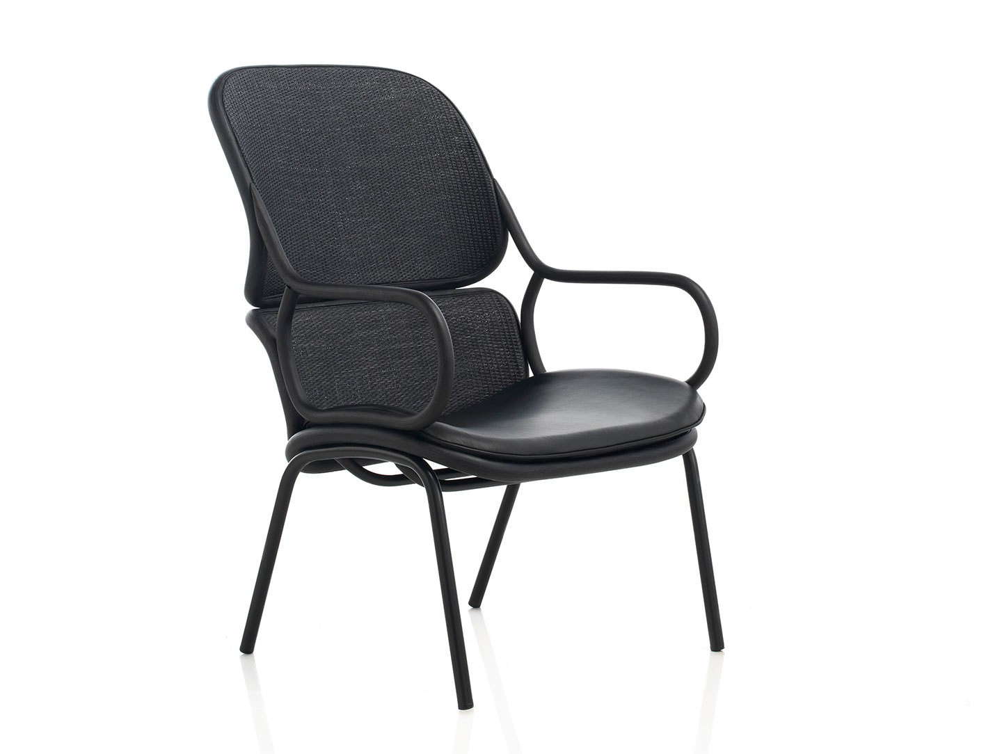 Expormim Frames Armchair Black Leather Seat Jaime Hayon