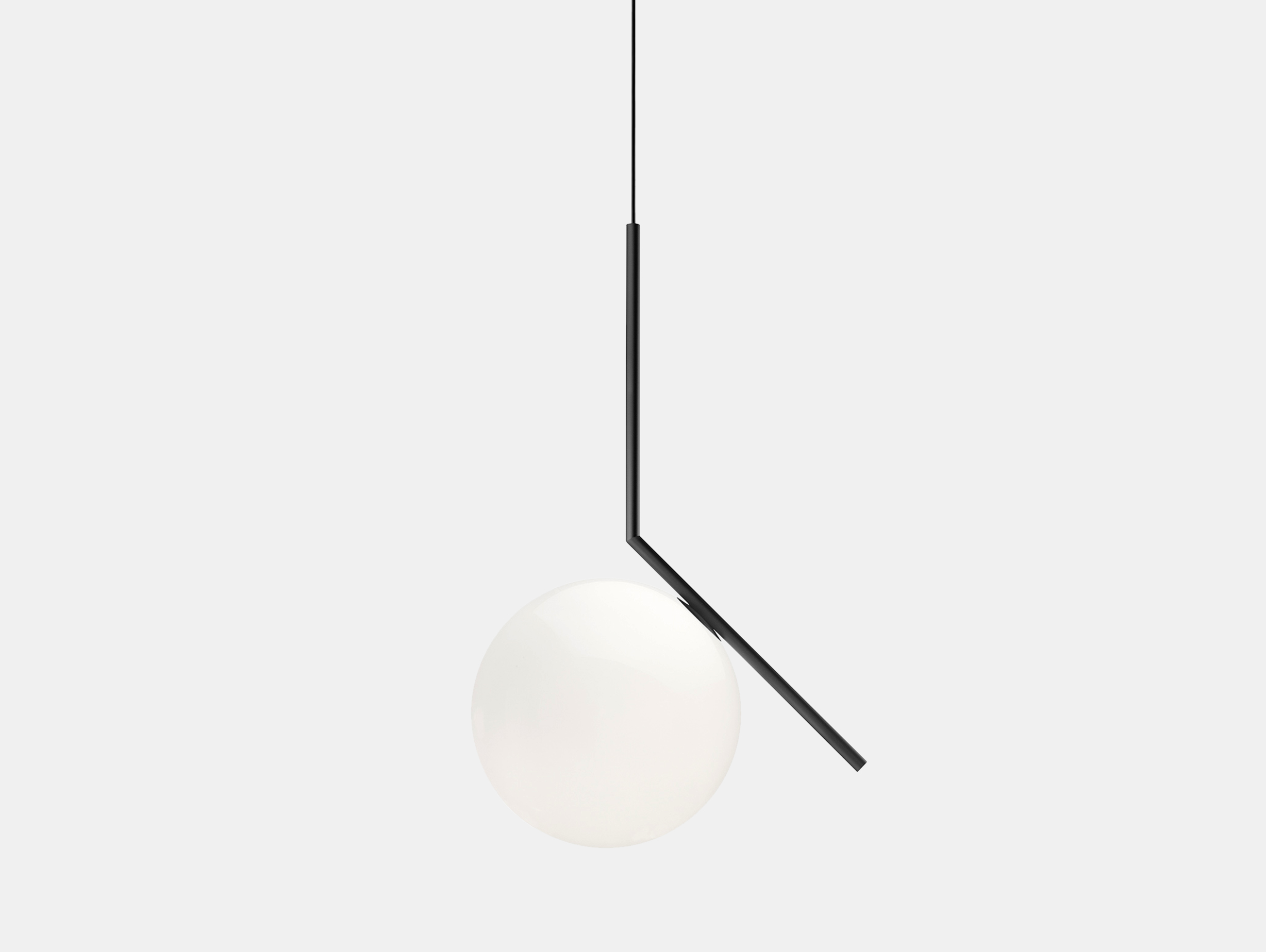 Flos Ic S2 Suspension Light Black Michael Anastassiades