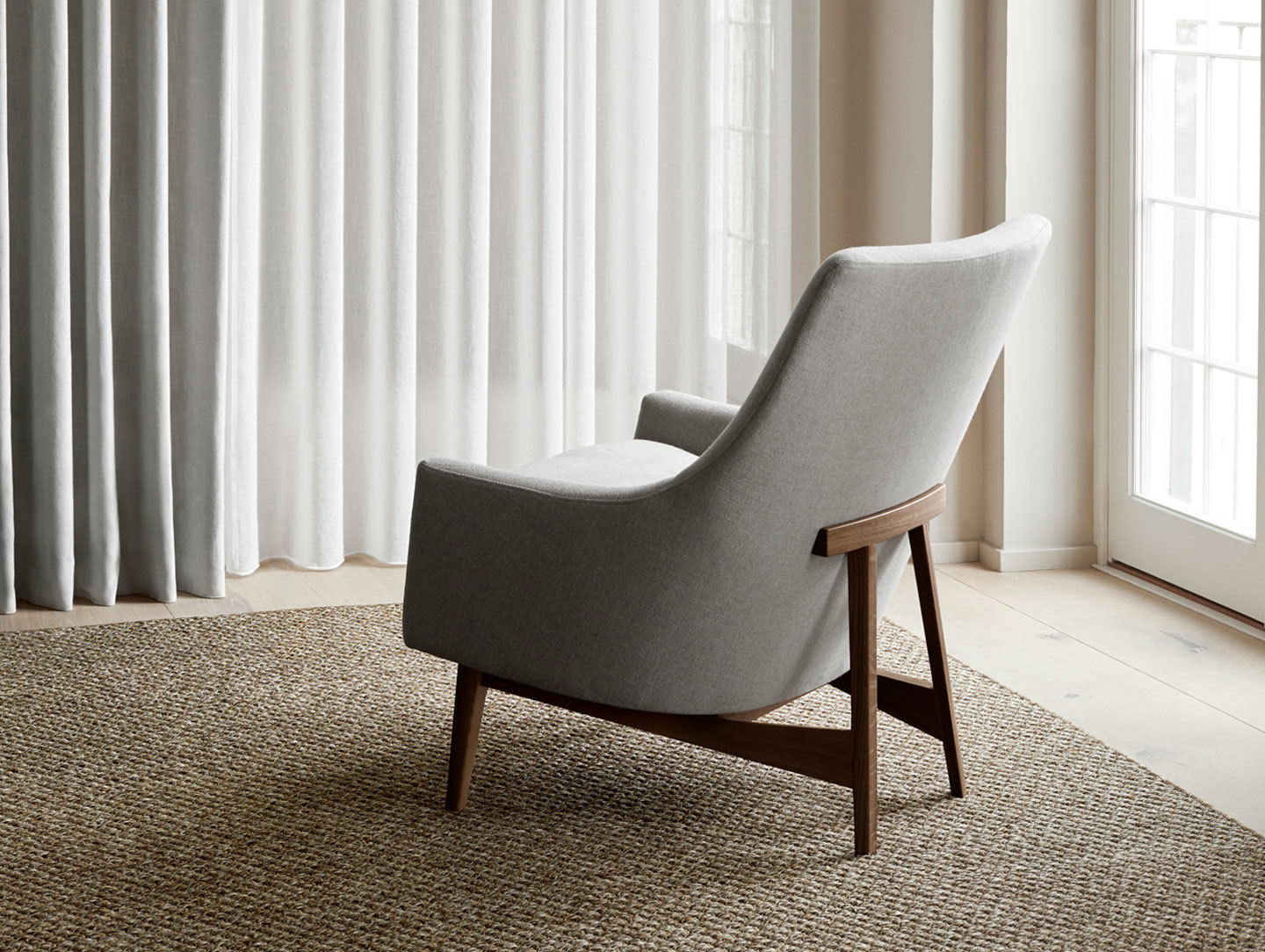 Fredericia A Chair Wood Base Back Jens Risom