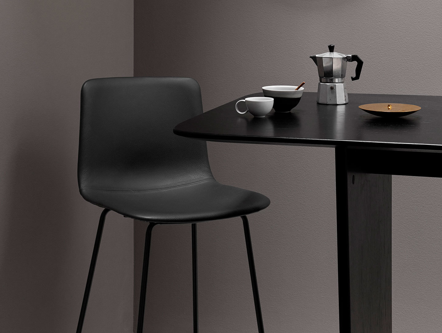 Fredericia Pato Sledge Upholstered Barstool Leather Detail