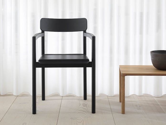 Fredericia Post Chair Black Upholstered Cecilie Manz