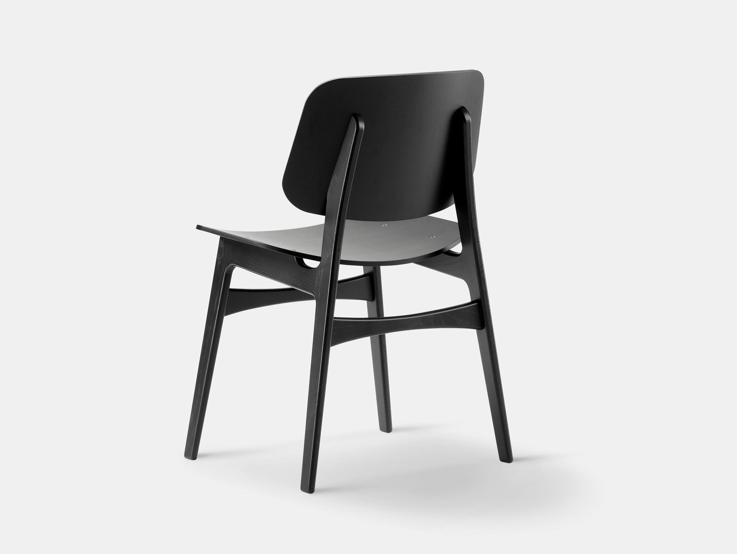 Fredericia Soborg Chair Wood Base Black Oak Borge Mogensen