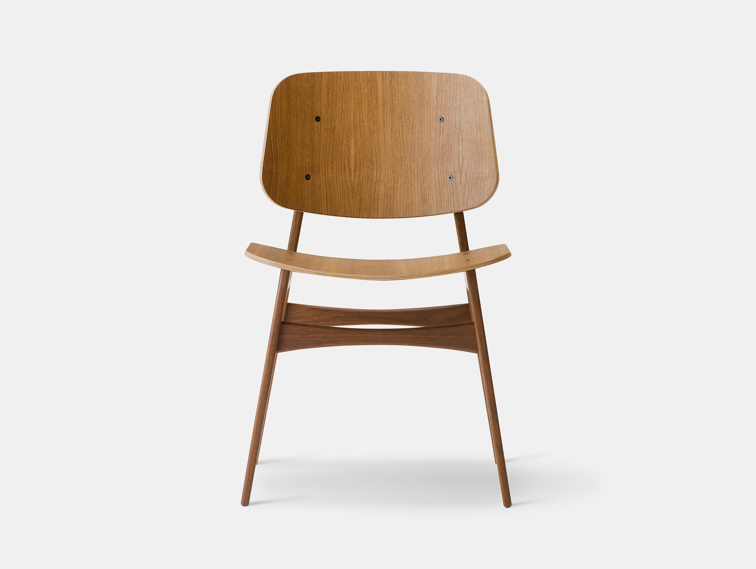 Fredericia Soborg Chair Wood Base Oak Borge Mogensen