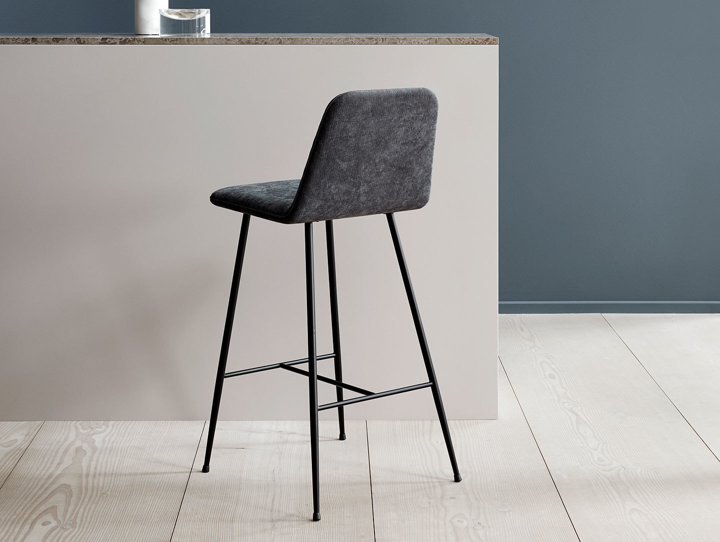 Fredericia Spine Barstool Metal Base Backrest Space Copenhagen