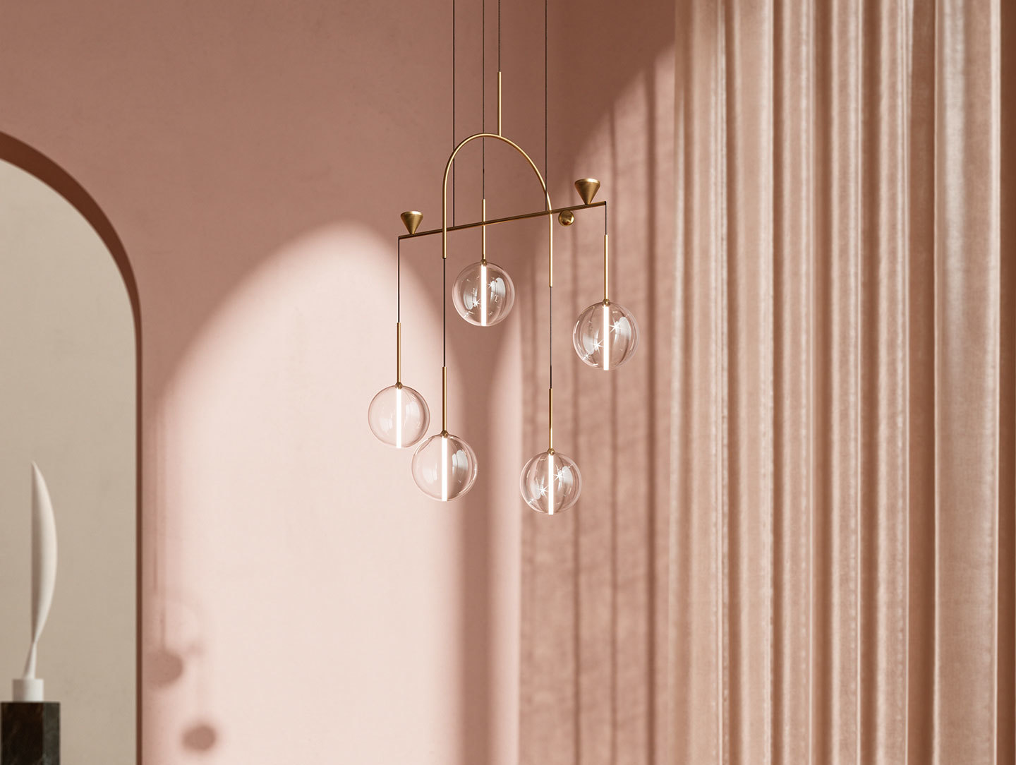 Giopato And Coombes Dew Drops Chandelier 5 P