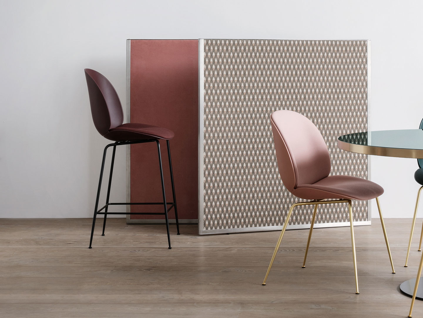 Gubi Beetle Upholstered Barstool Seat Upholstered Gam Fratesi