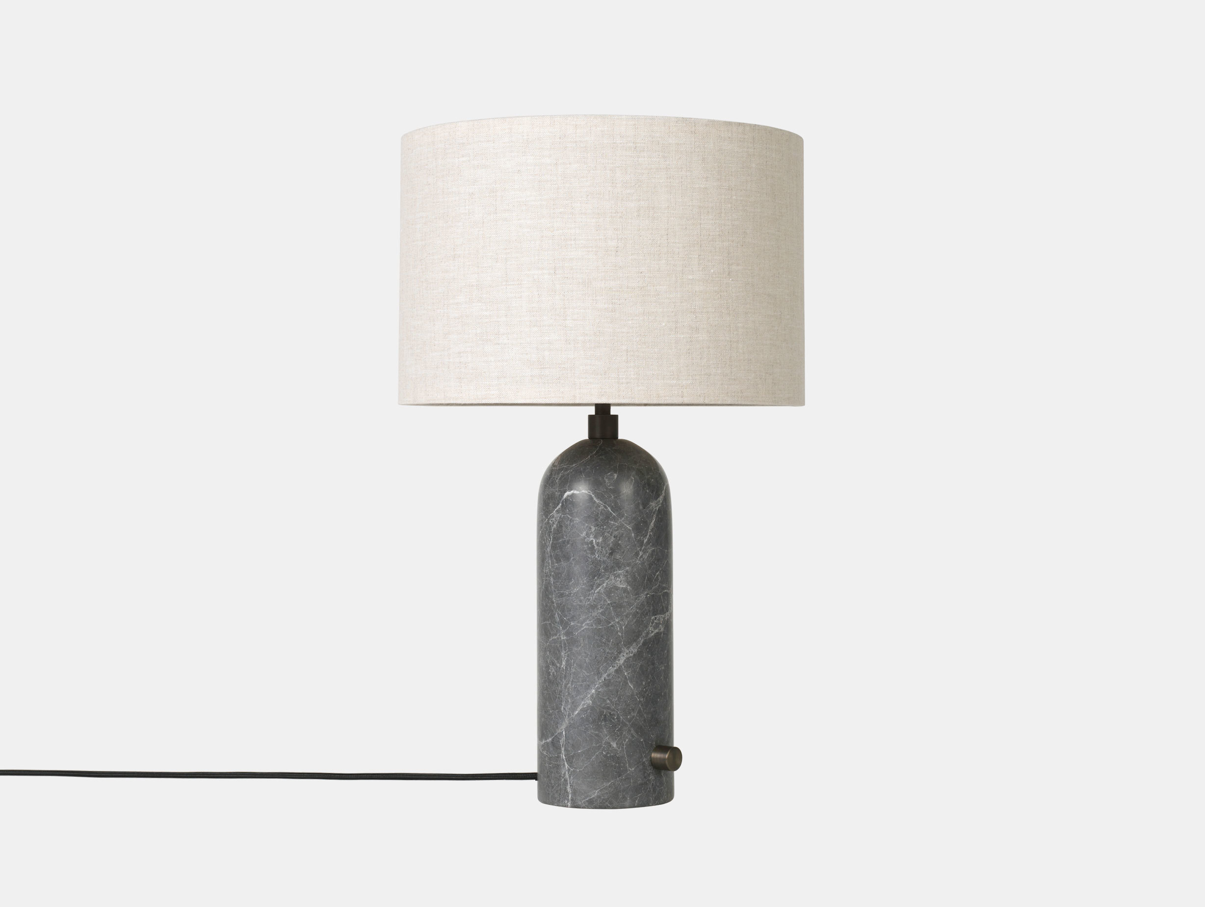 Gubi Gravity Table Lamp Grey Marble Canvas Shade Space Copenhagen