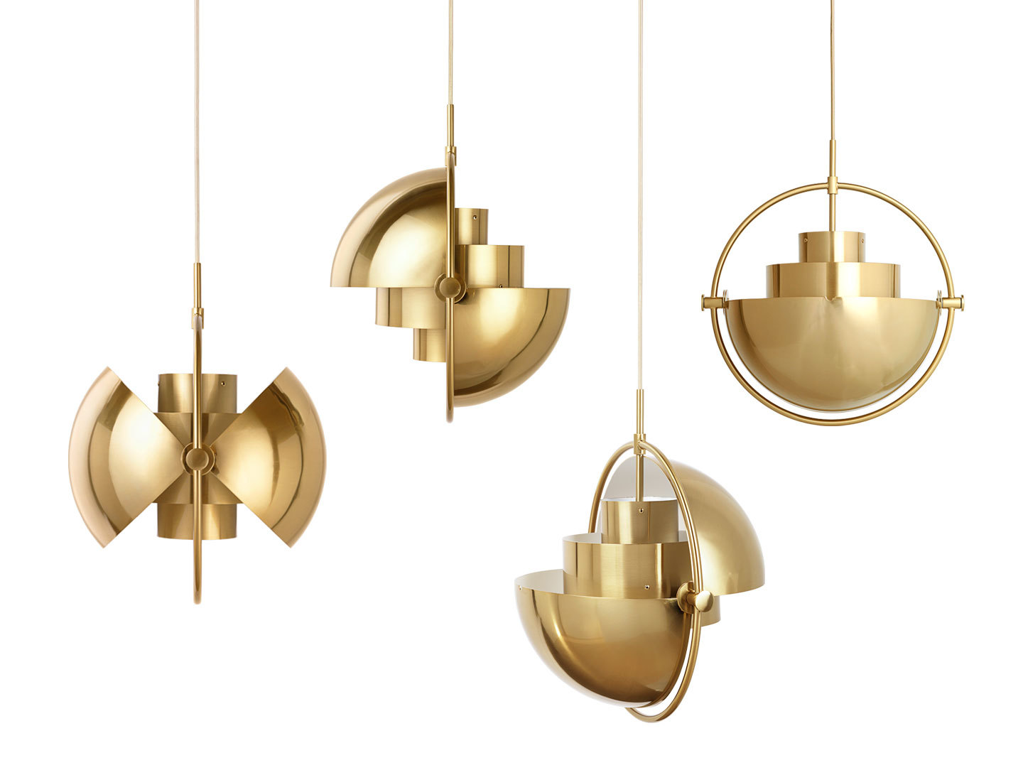 Gubi Multi Lite Pendant Lights Brass