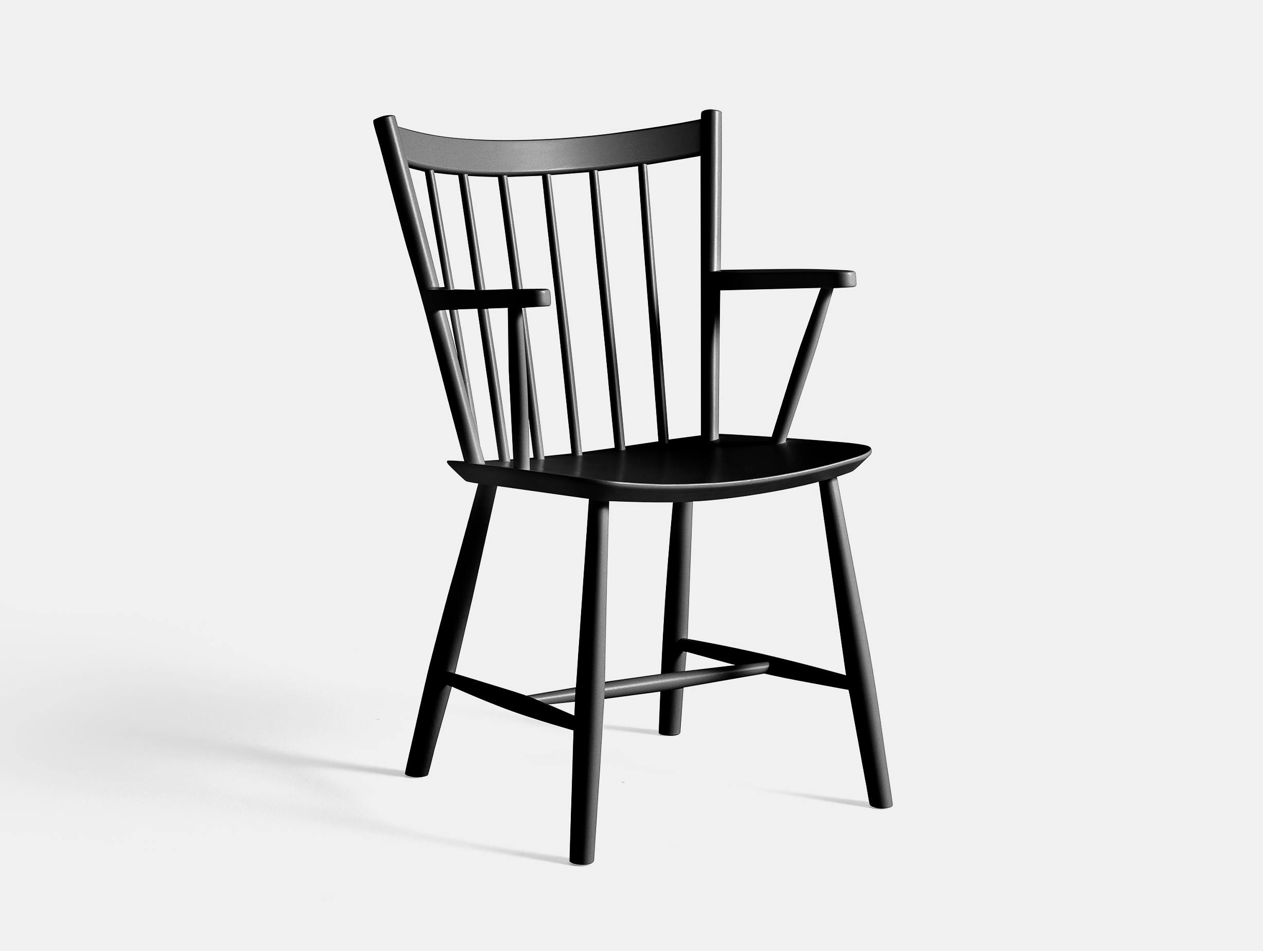 Hay J42 Black Lacquered Beech Chair