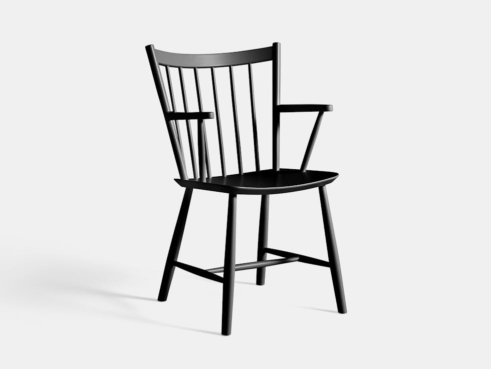 Hay J42 Black Lacquered Beech Chair