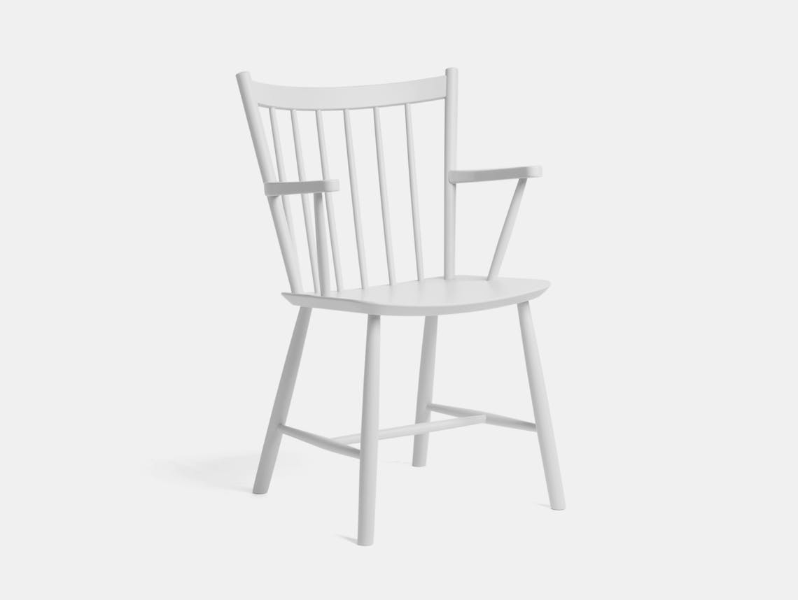 Hay J42 White Lacquered Beech Chair