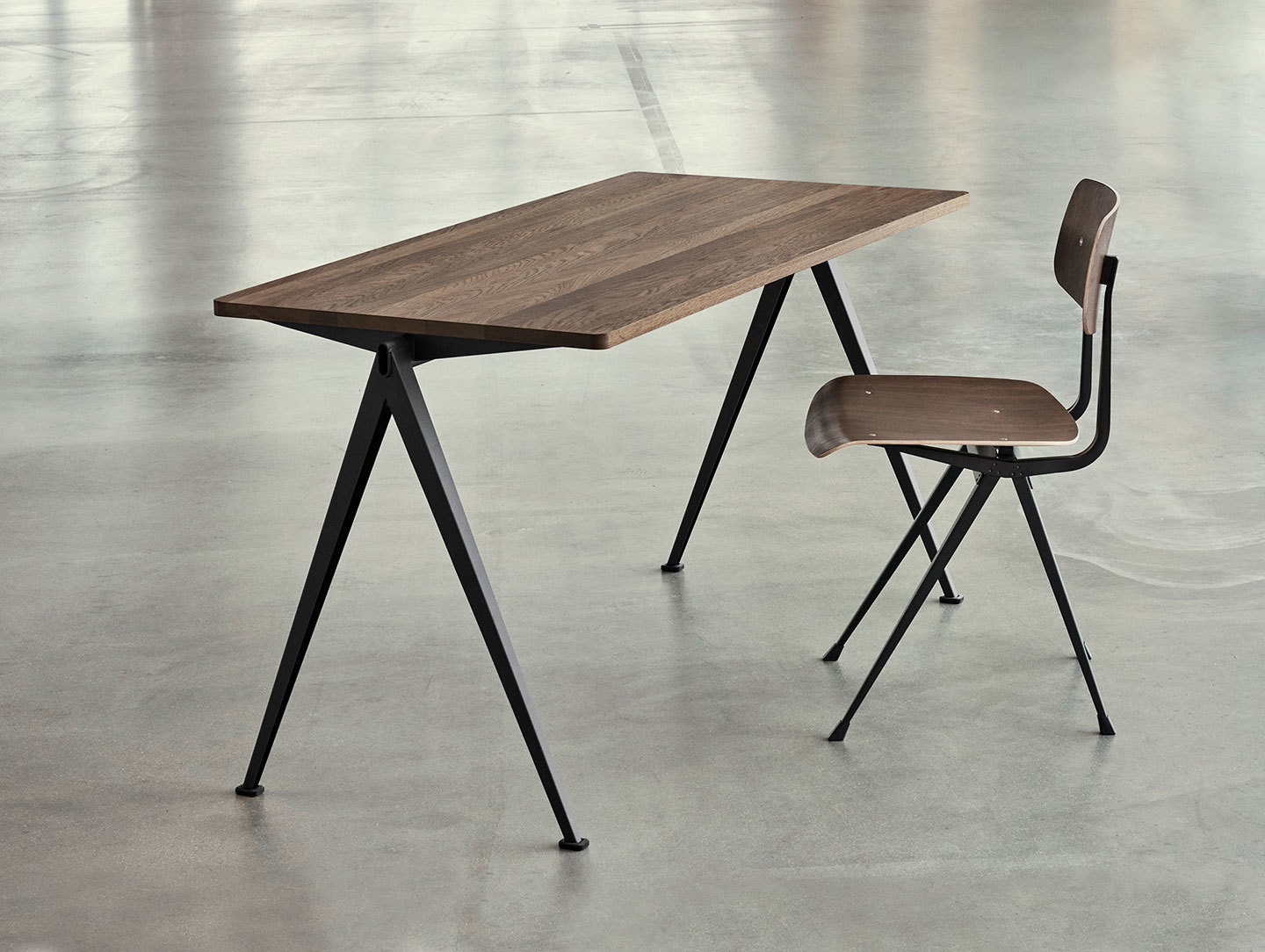 Hay Result Chair Smoked Oak Pyramid Desk Wim Rietveld Friso Kramer