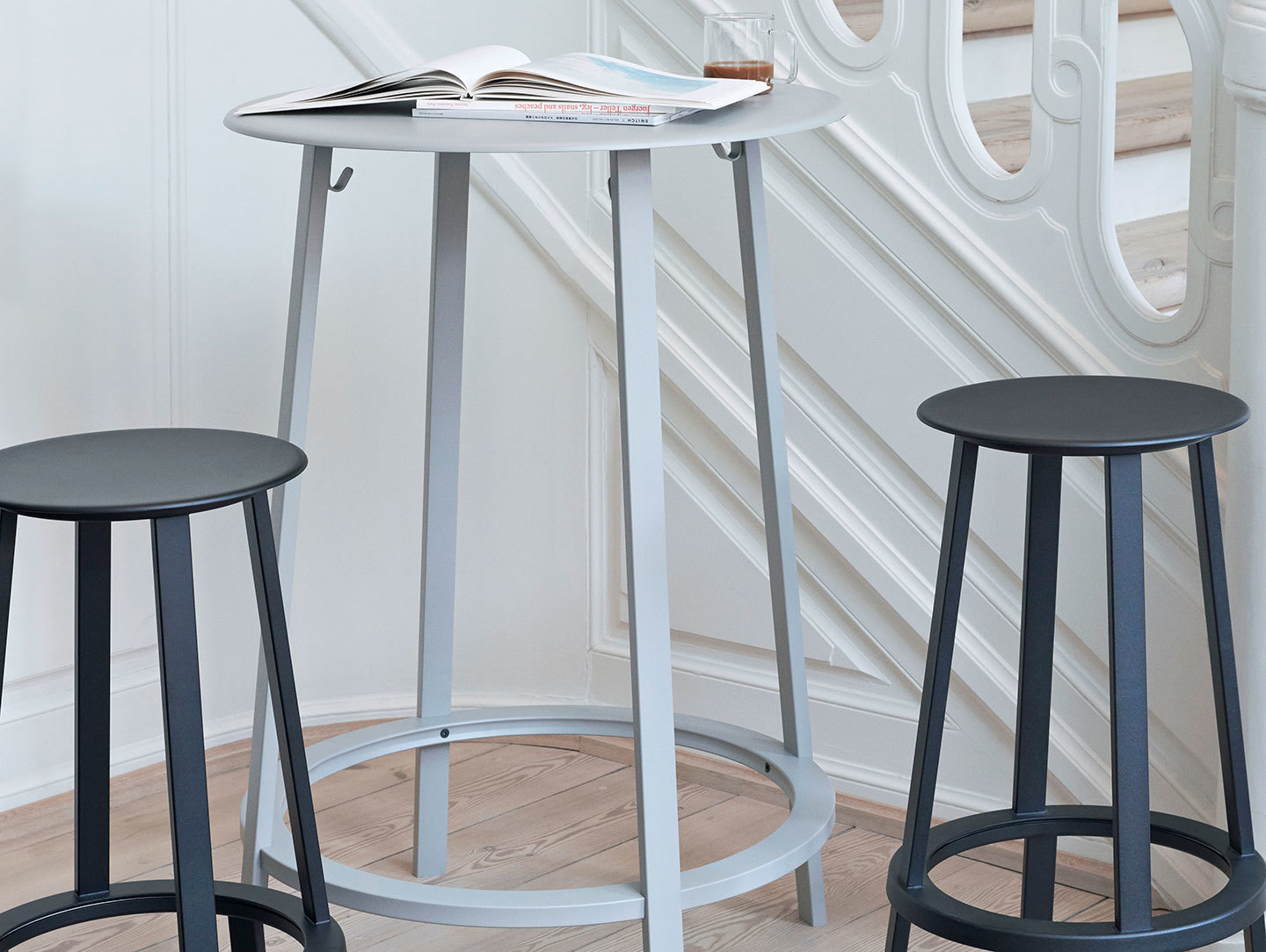 Hay Revolver Table Grey Detail Leon Ransmeier