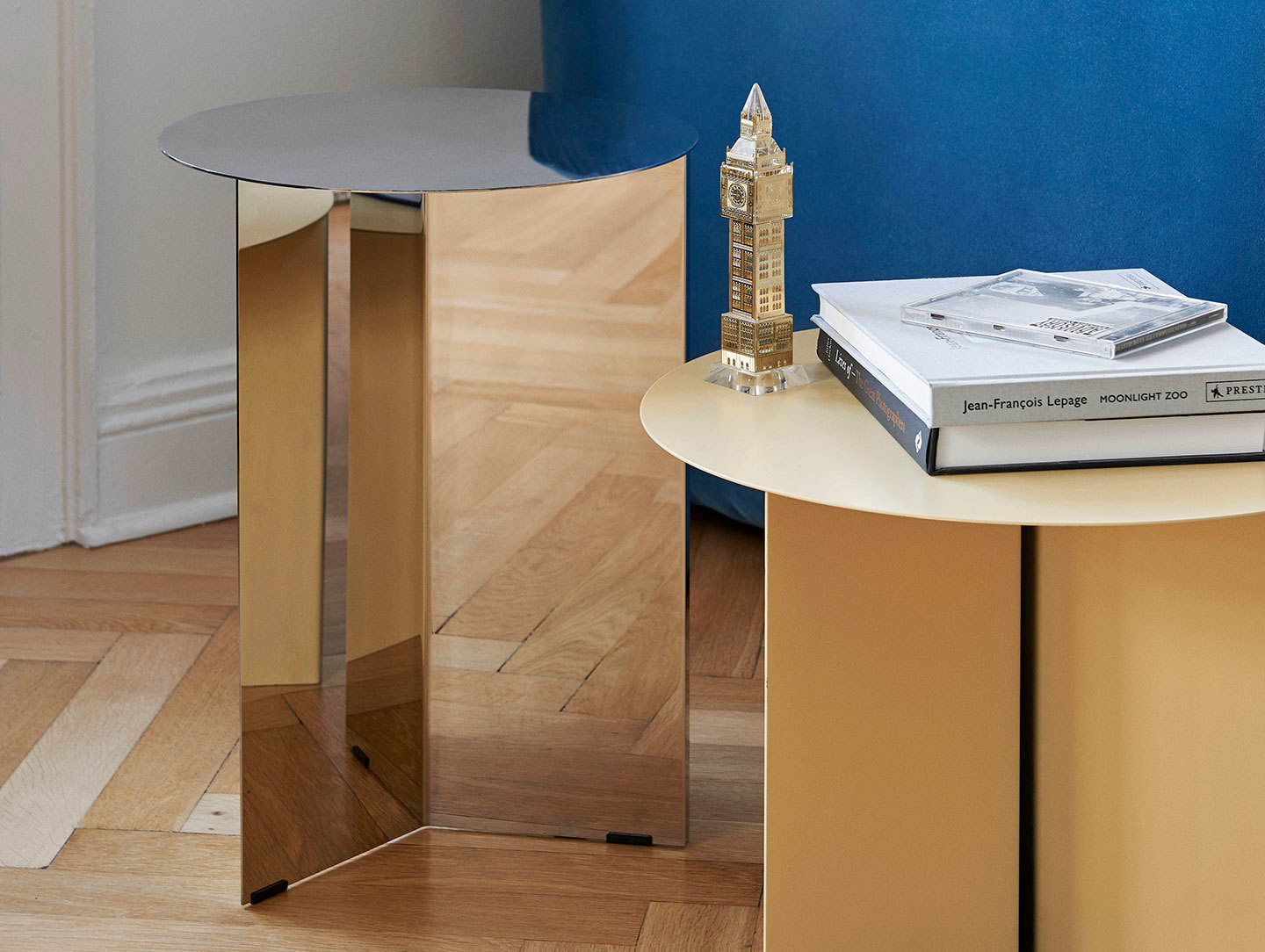 Hay Slit Table High Mirror Light Yellow Detail