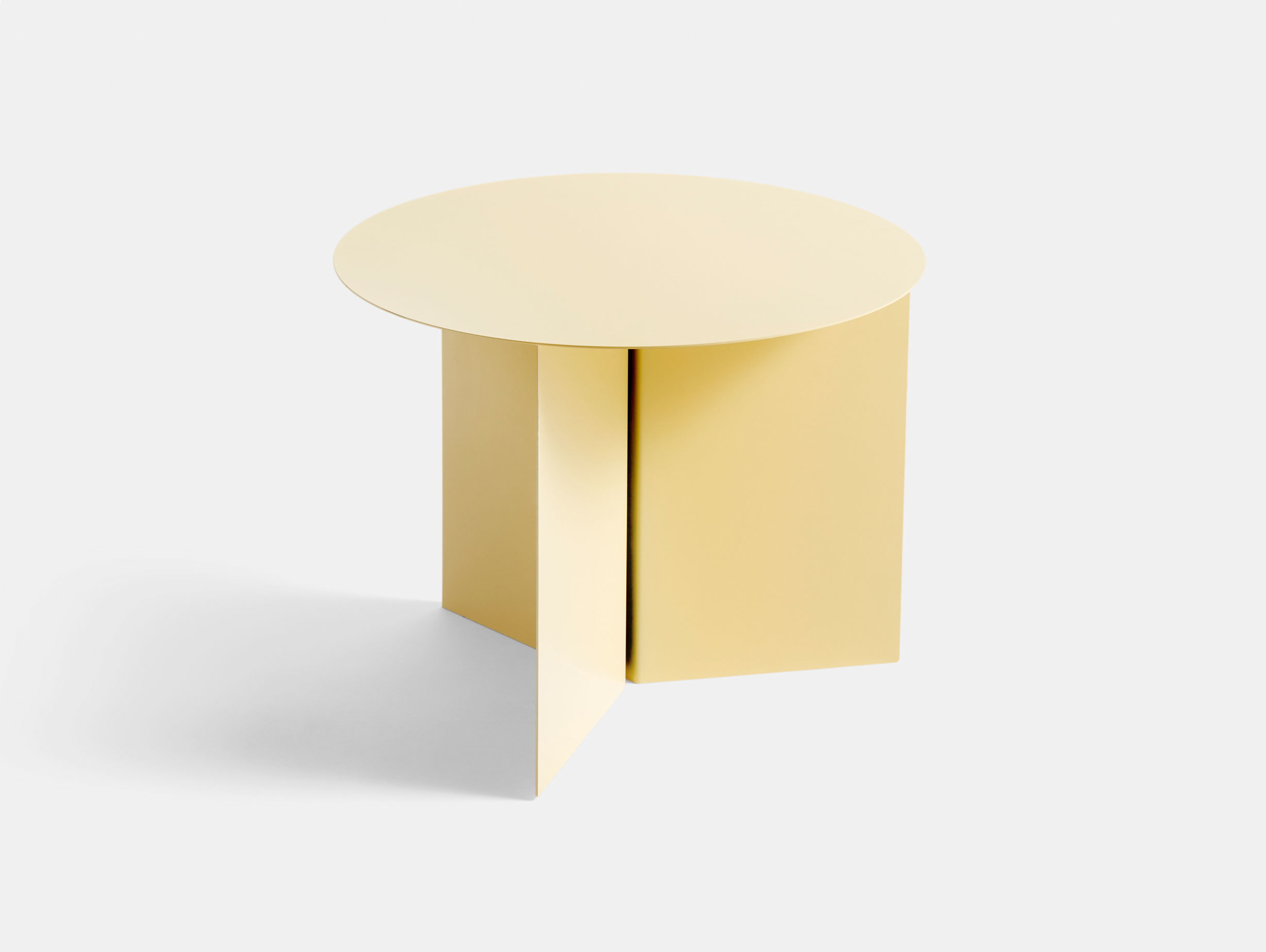 Hay Slit Table Round Light Yellow