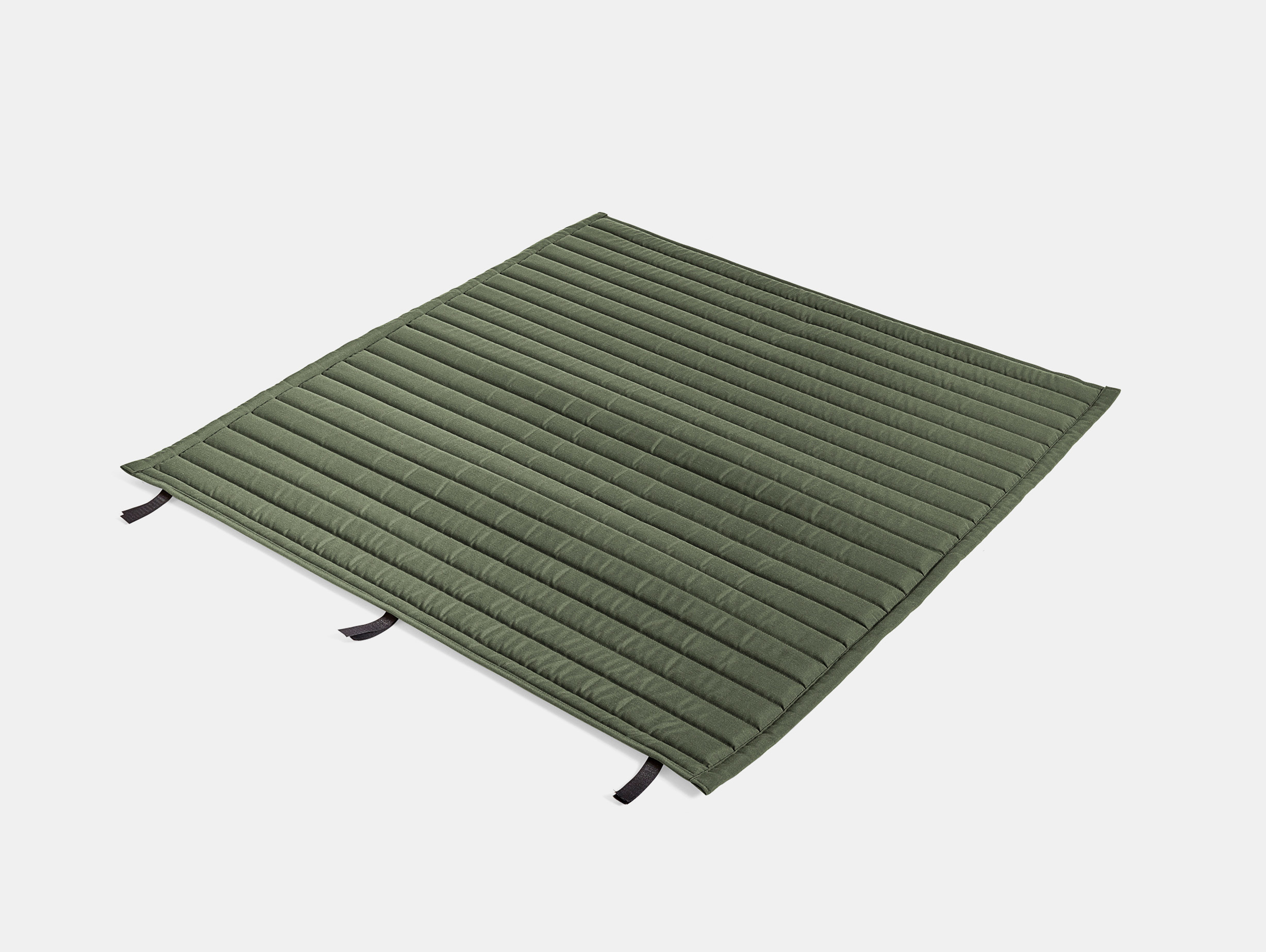 Hay palissade dining bench quilted cushion olive green