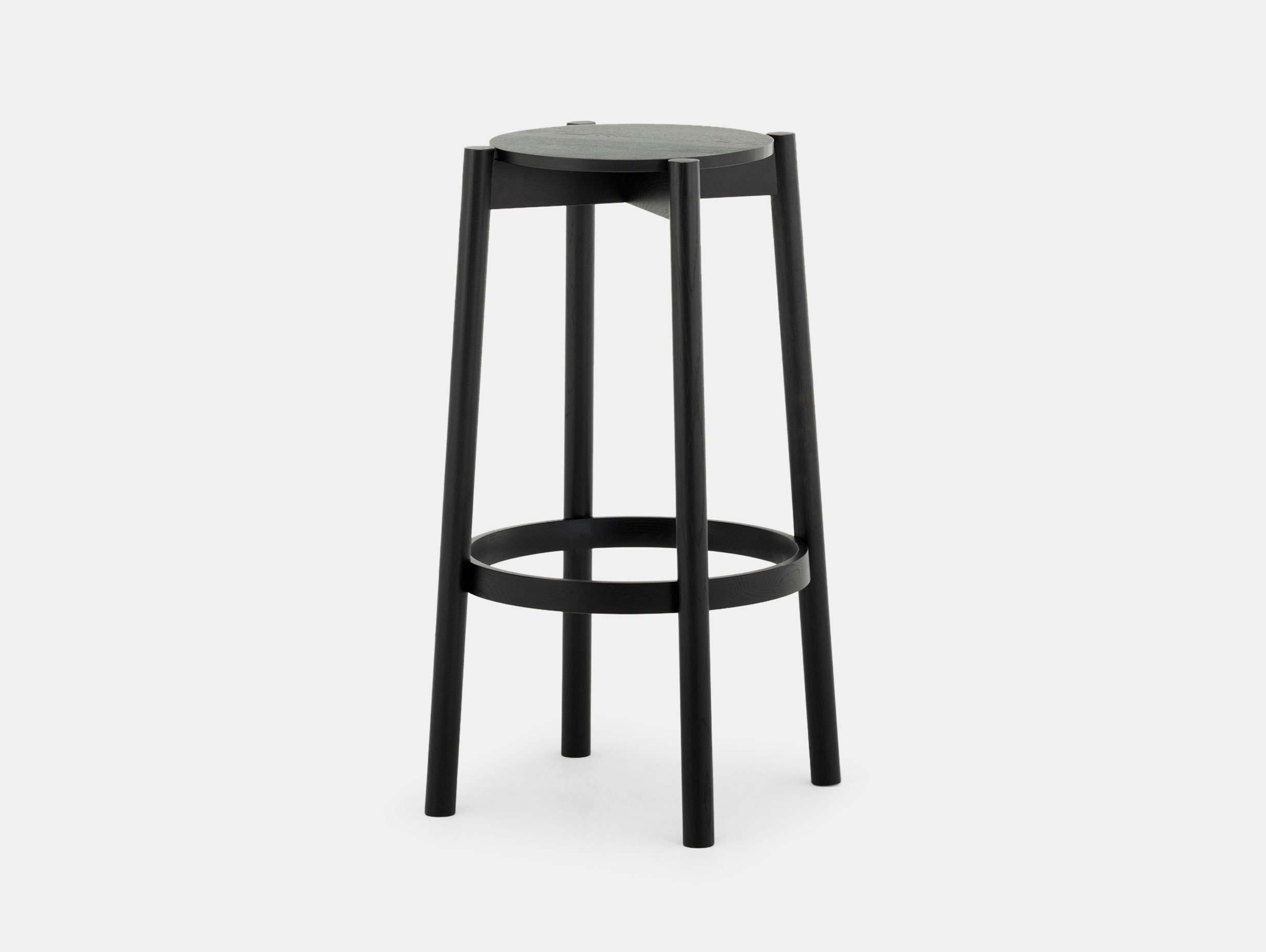 Karimoku Castor Bar Stool Black Big Game