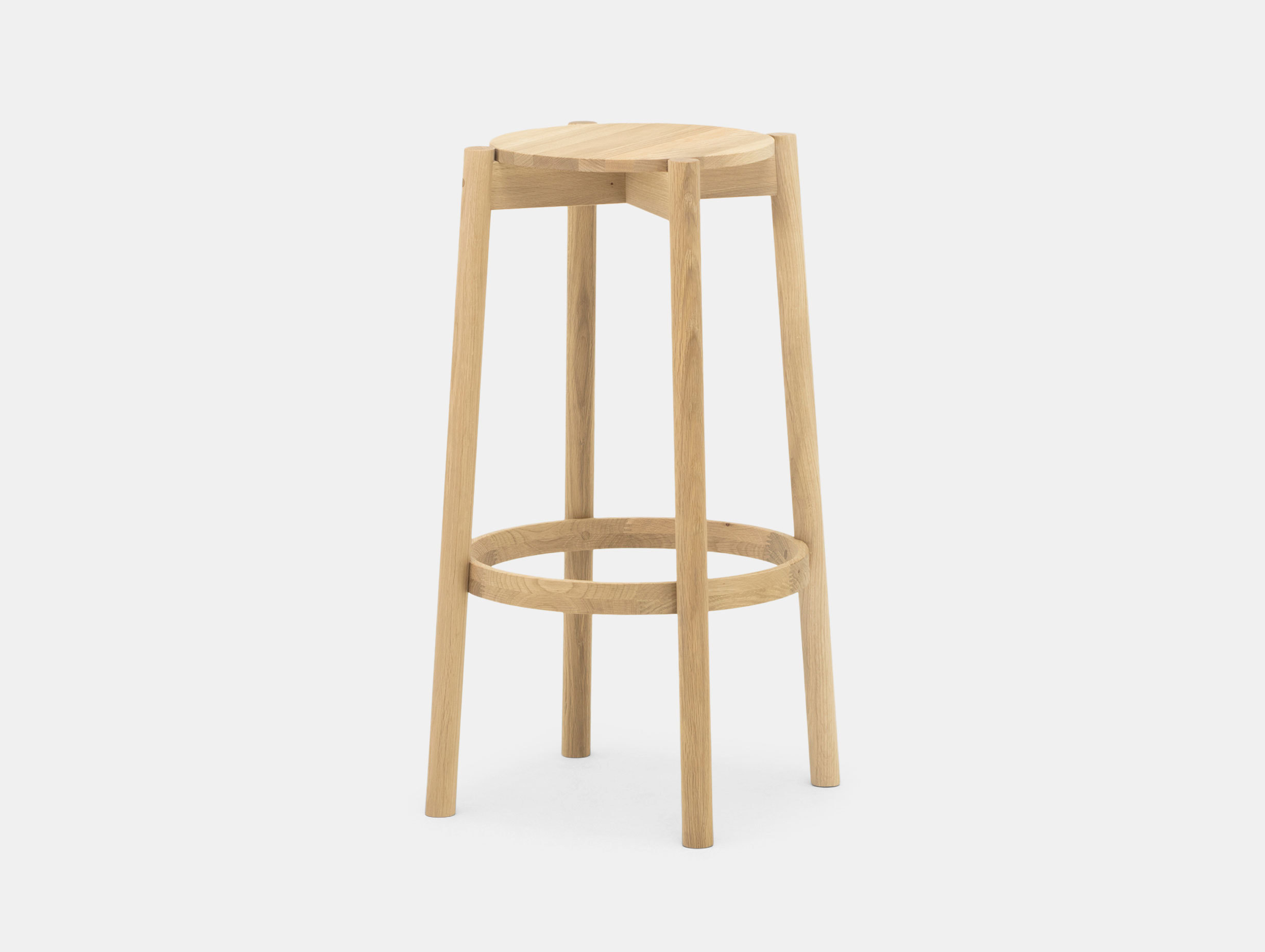 Karimoku Castor Bar Stool Oak Big Game