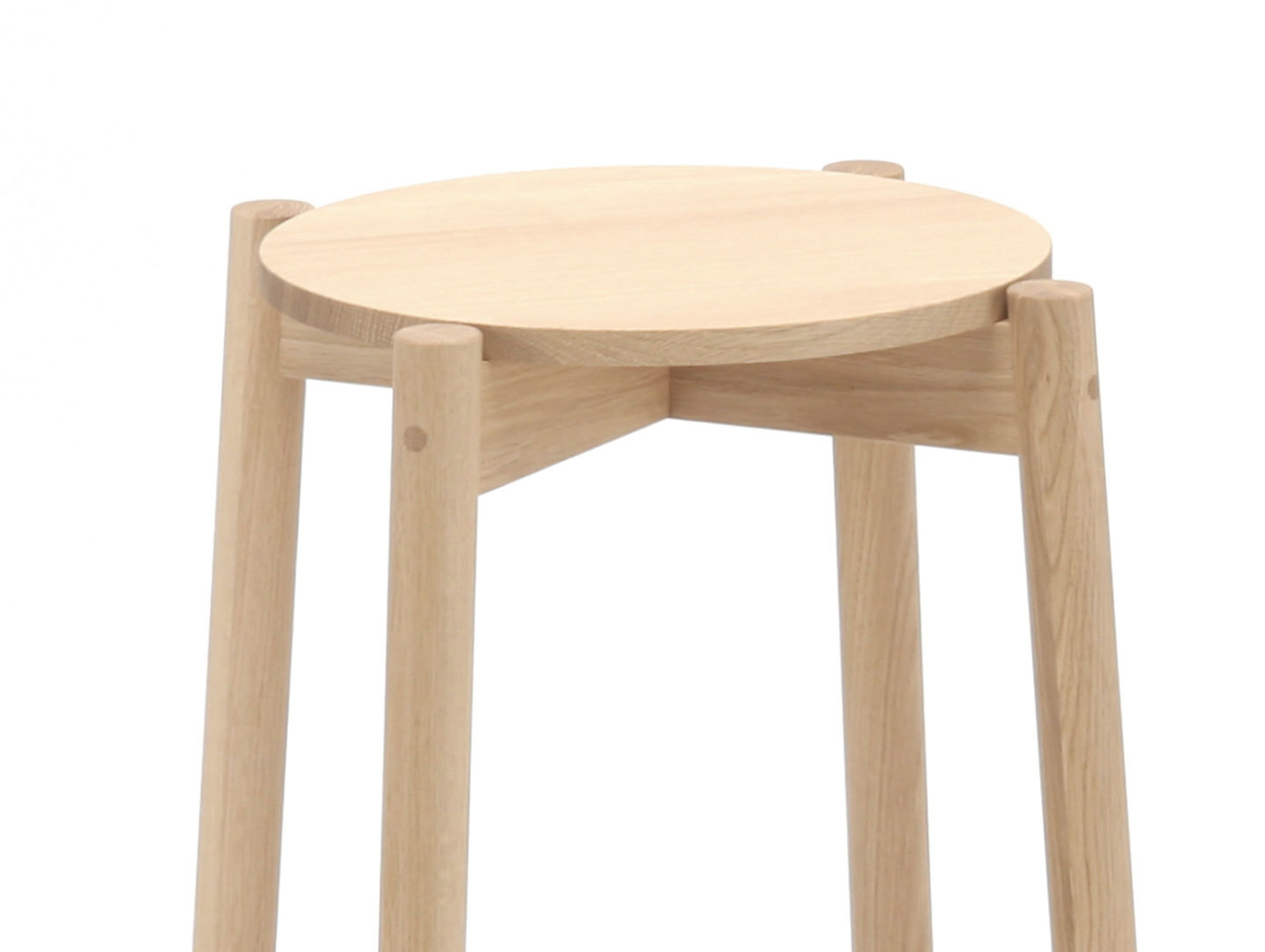 Karimoku Castor Barstool Oak Seat Detail Big Game