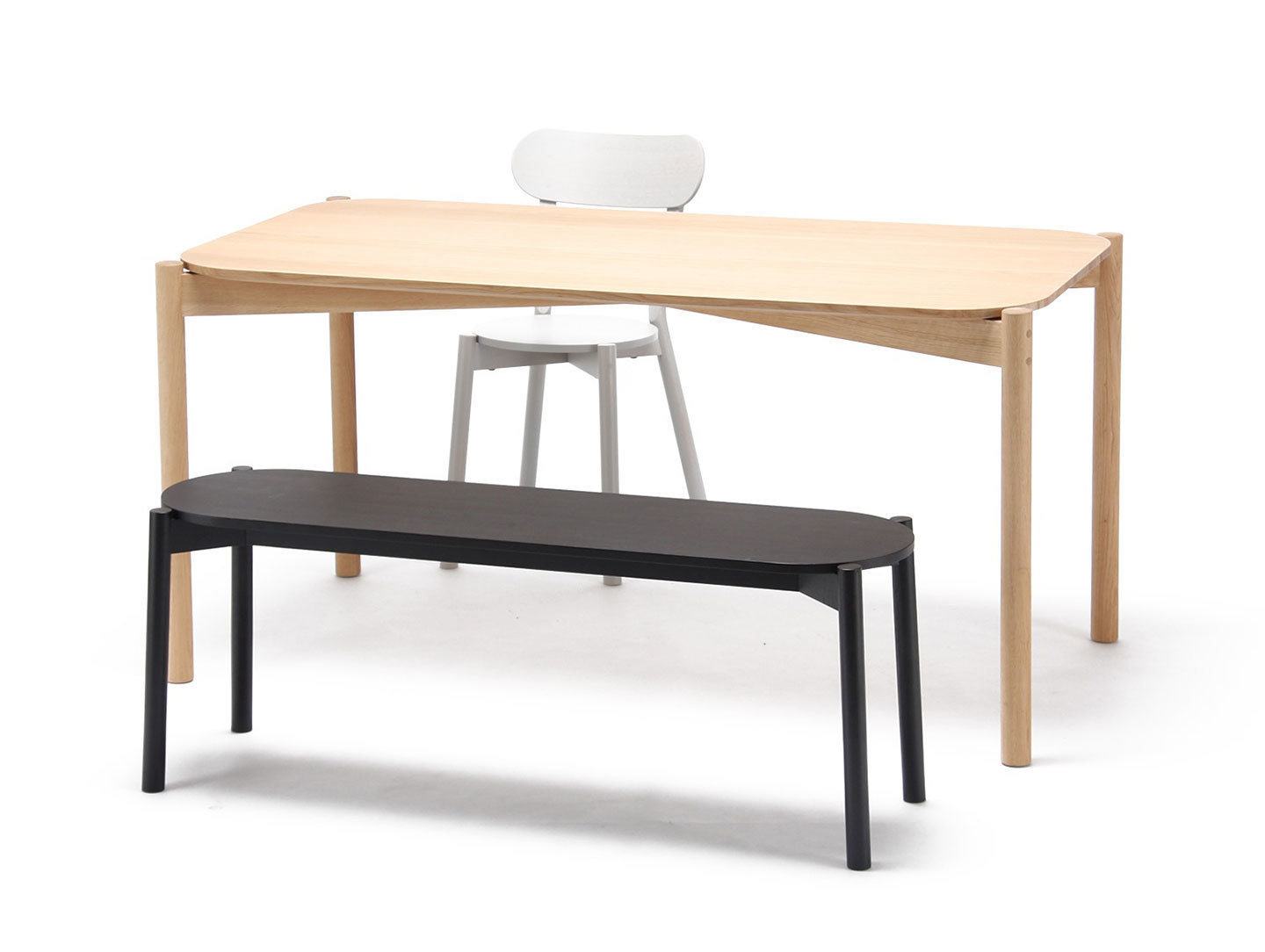 Karimoku Castor Dining Bench Table Chair Big Game