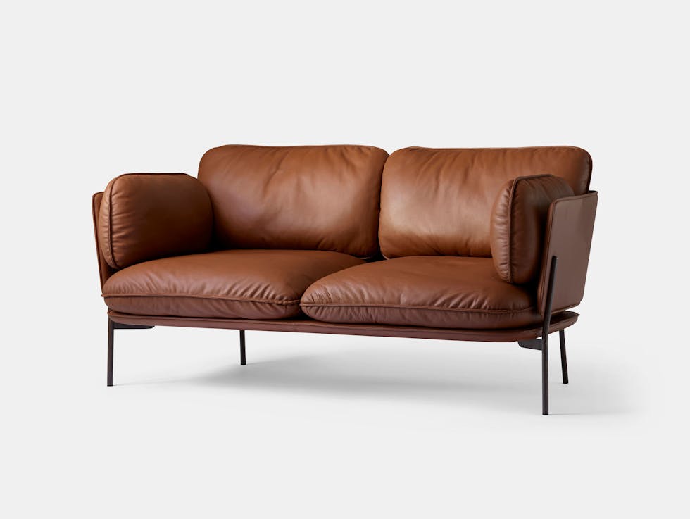 And Tradition Cloud Sofa Brown Leather Ln2 Luca Nichetto