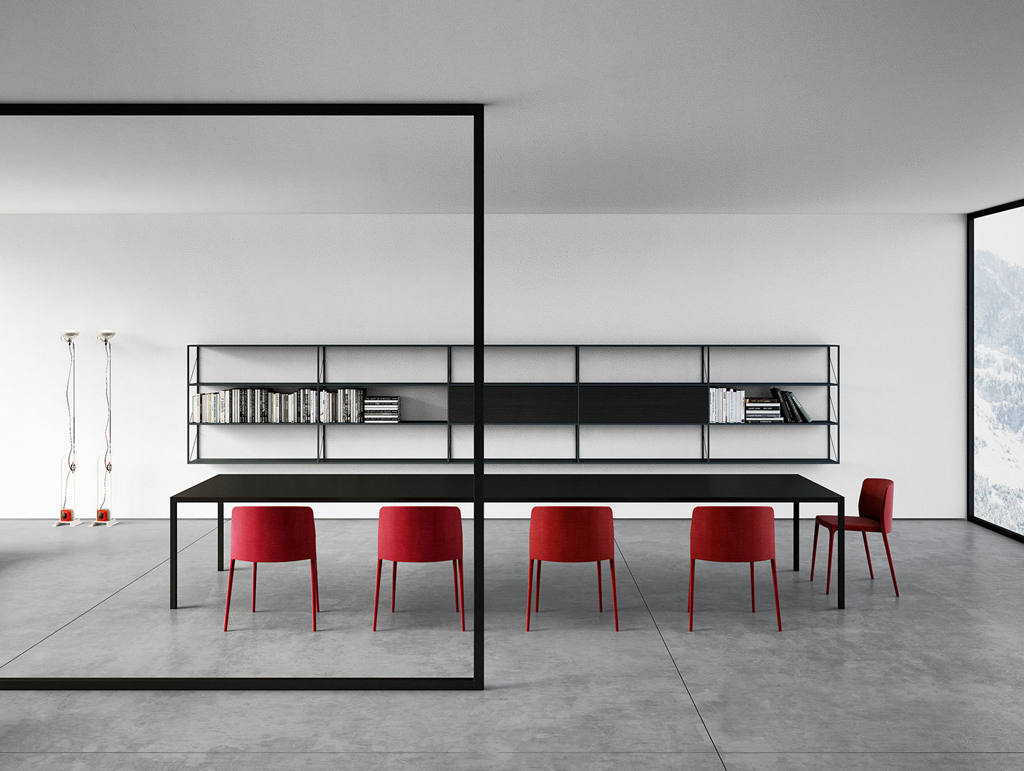 Mdf Italia Tense Table Black Conference Piergiorgio Cazzaniga