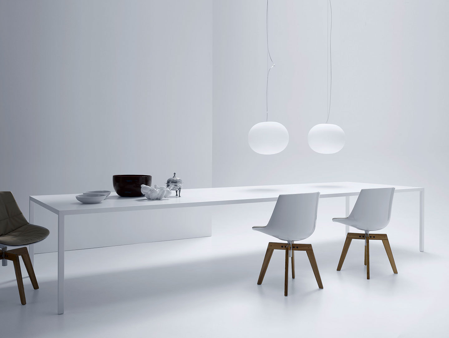 Mdf Italia Tense Table Dining White Piergiorgio Cazzaniga