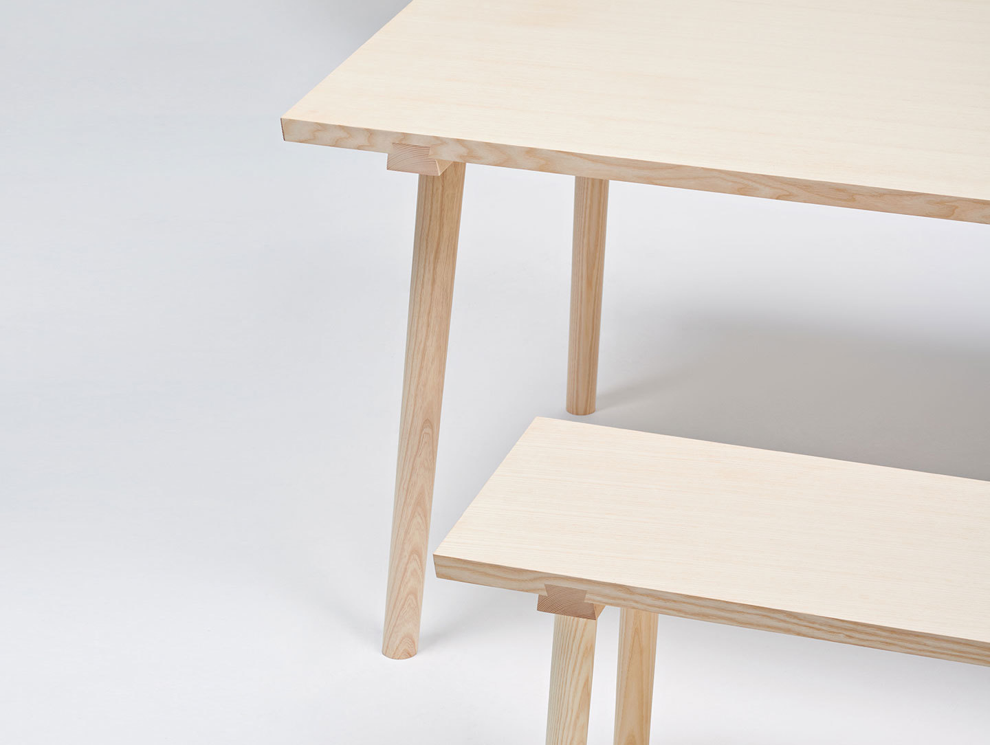 Mattiazzi Facile Bench And Table Ash Detail Lambl Homburger Meyer