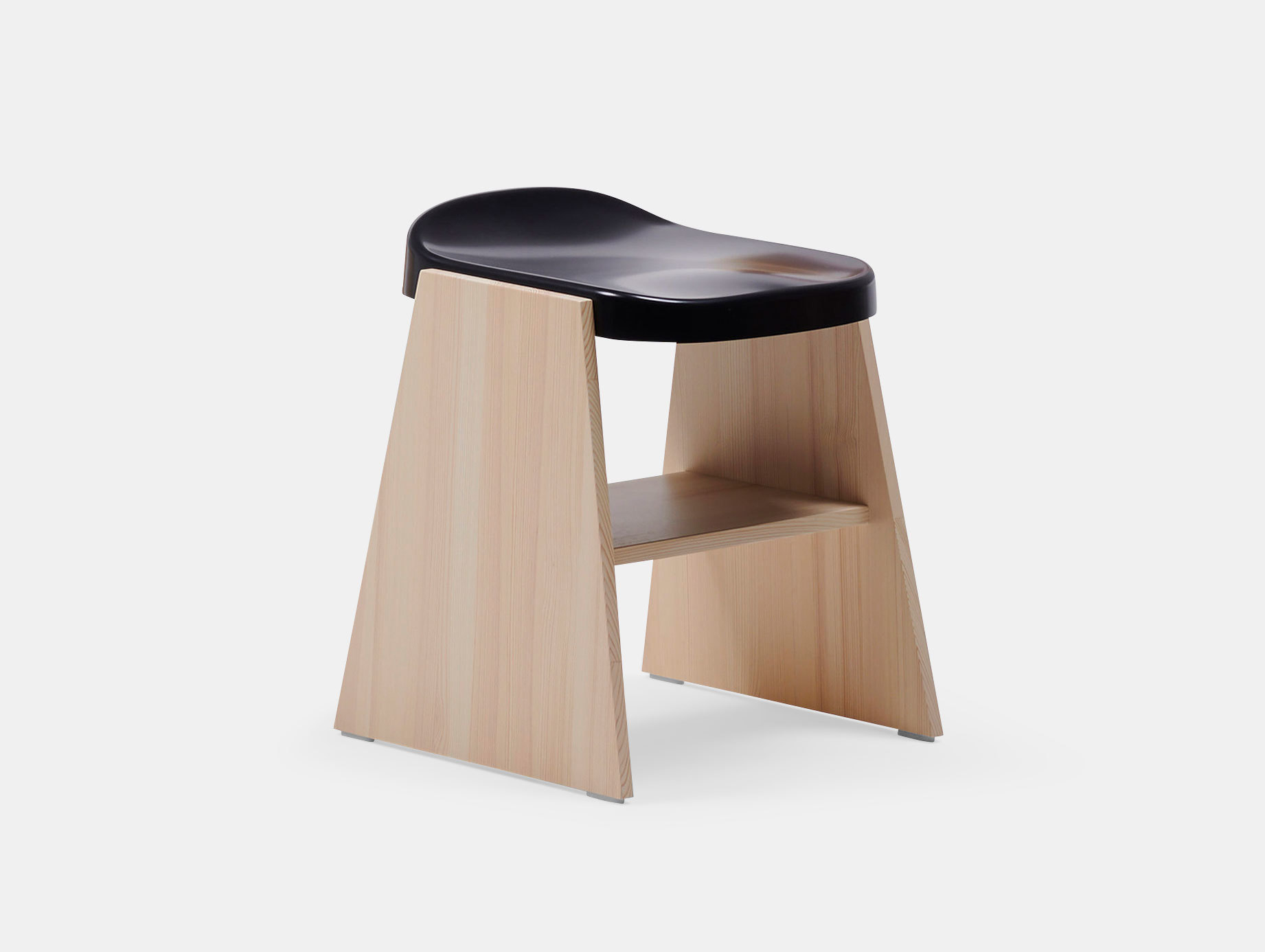 Mattiazzi Fronda Stool Pine Black Seat Sam Hecht Kim Colin