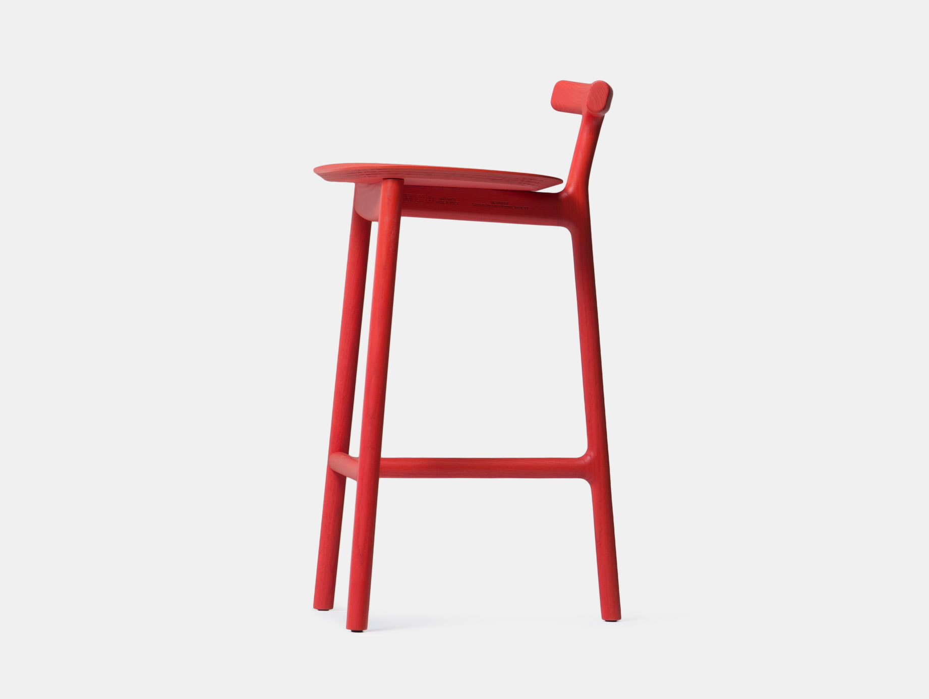 Mattiazzi Radice Stool Ash Red Sam Hecht Kim Colin