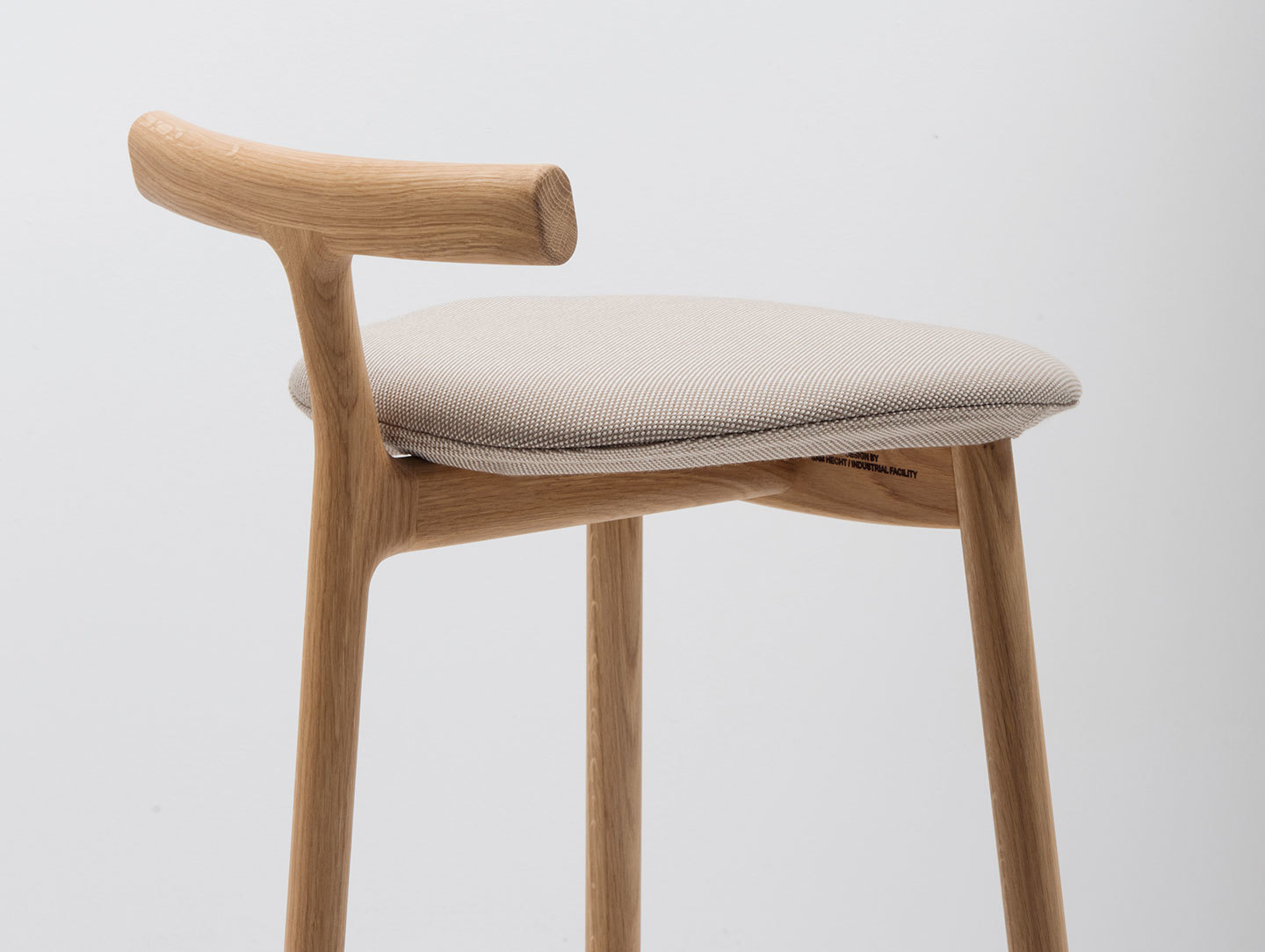 Mattiazzi Radice Stool Oak Upholstered Detail Sam Hecht Kim Colin