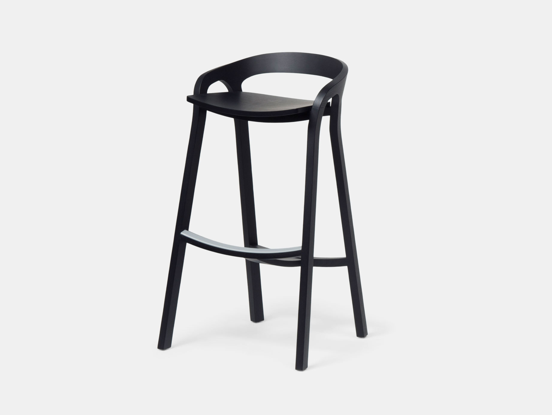 Mattiazzi She Said Bar Stool Black Ash Studio Nitzan Cohen