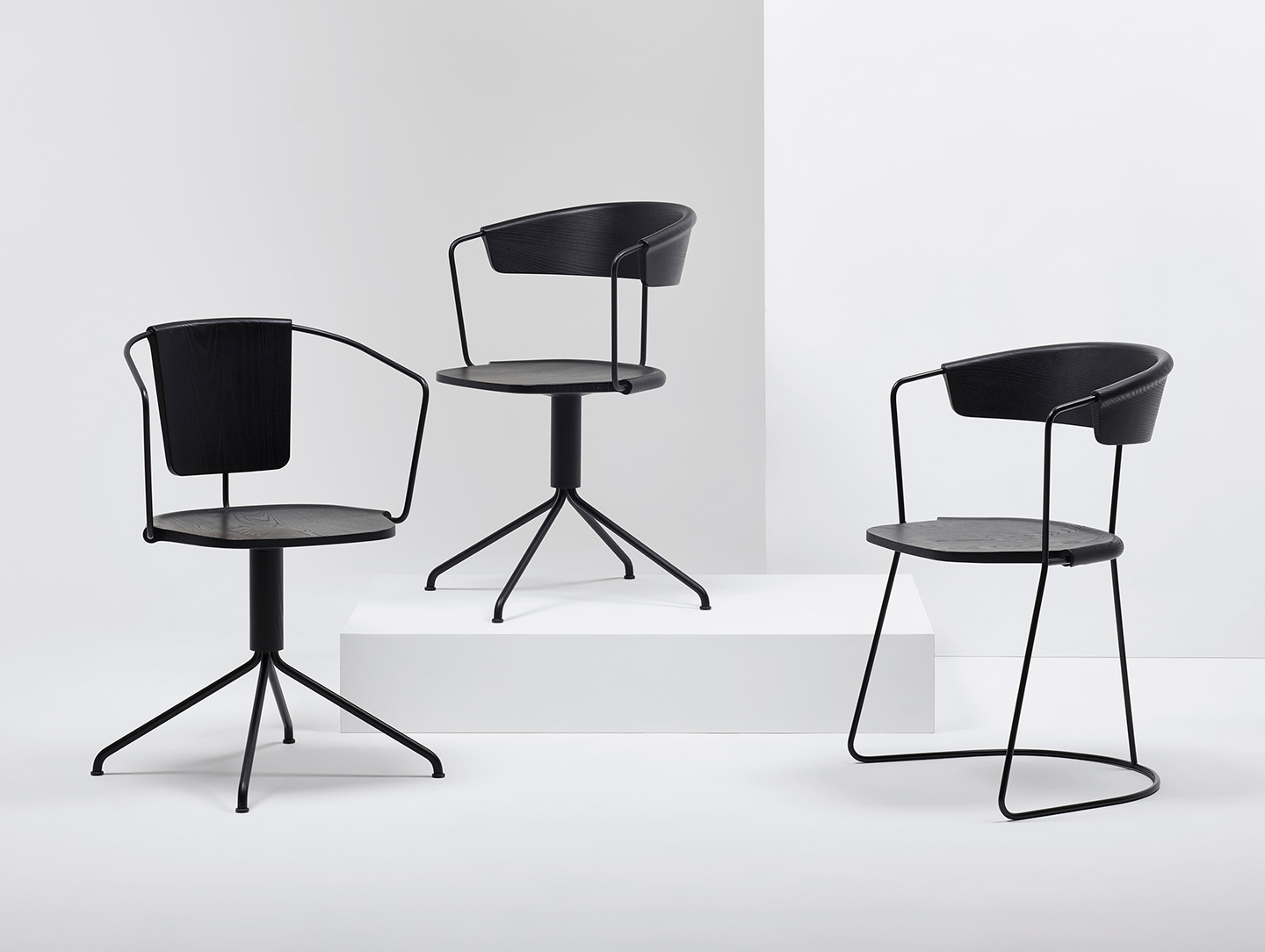 Mattiazzi Uncino Abc Chairs Ash Black Ronan Erwan Bouroullec