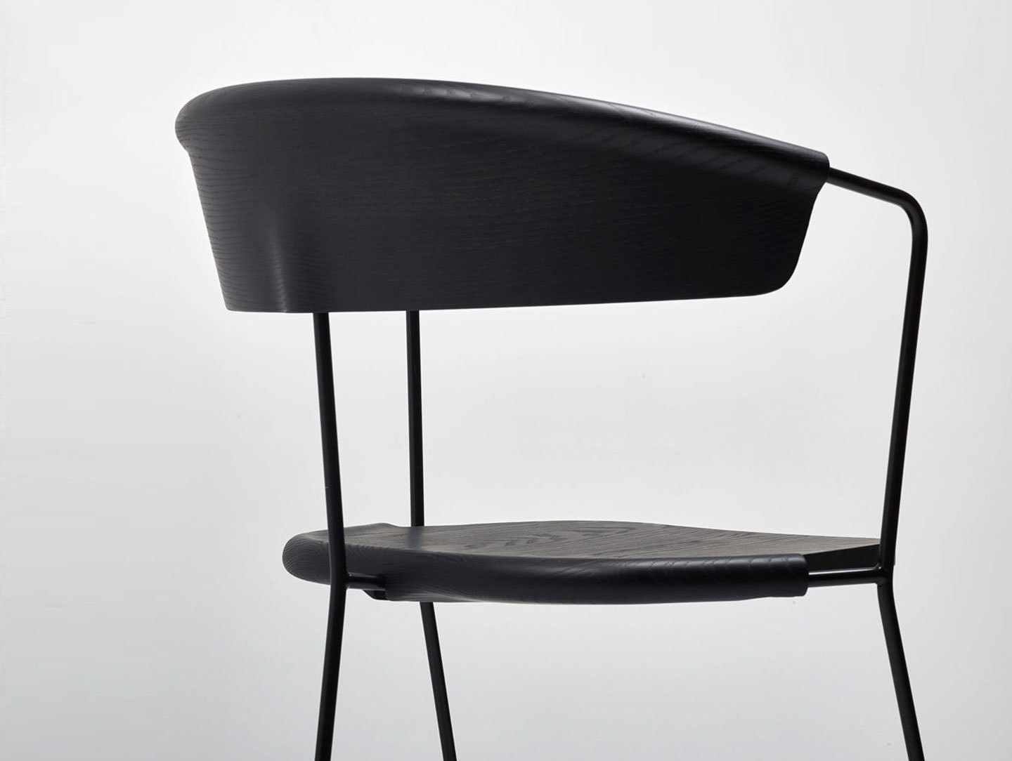 Mattiazzi Uncino C Chair Black Back Detail Ronan Erwan Bouroullec
