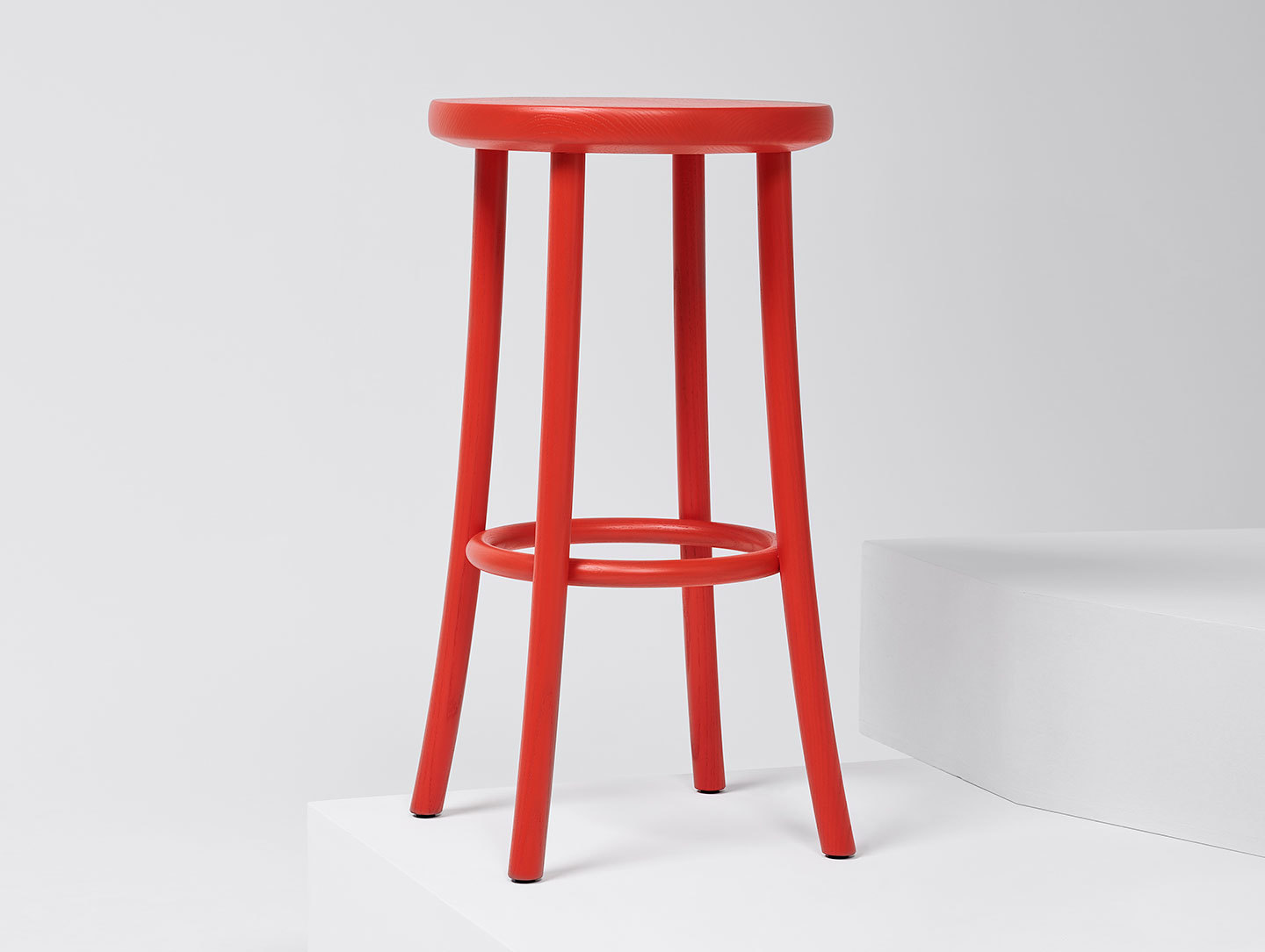 Mattiazzi Zampa High Stool Red Jasper Morrison