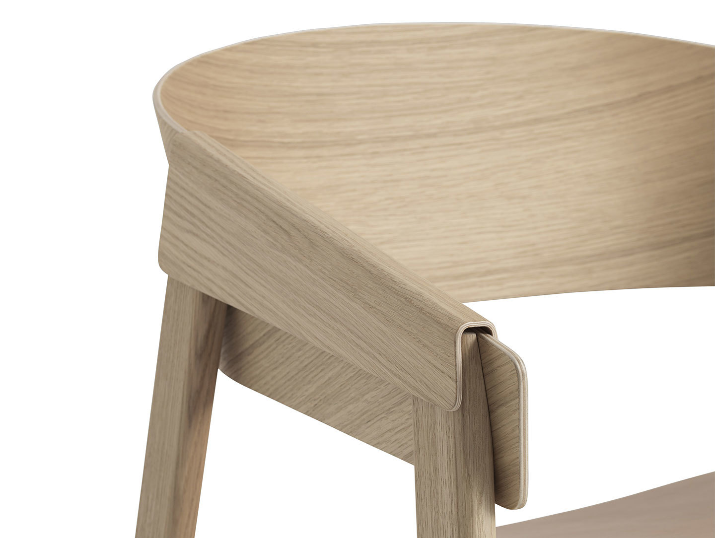 Muuto Cover Lounge Chair Oak Detail