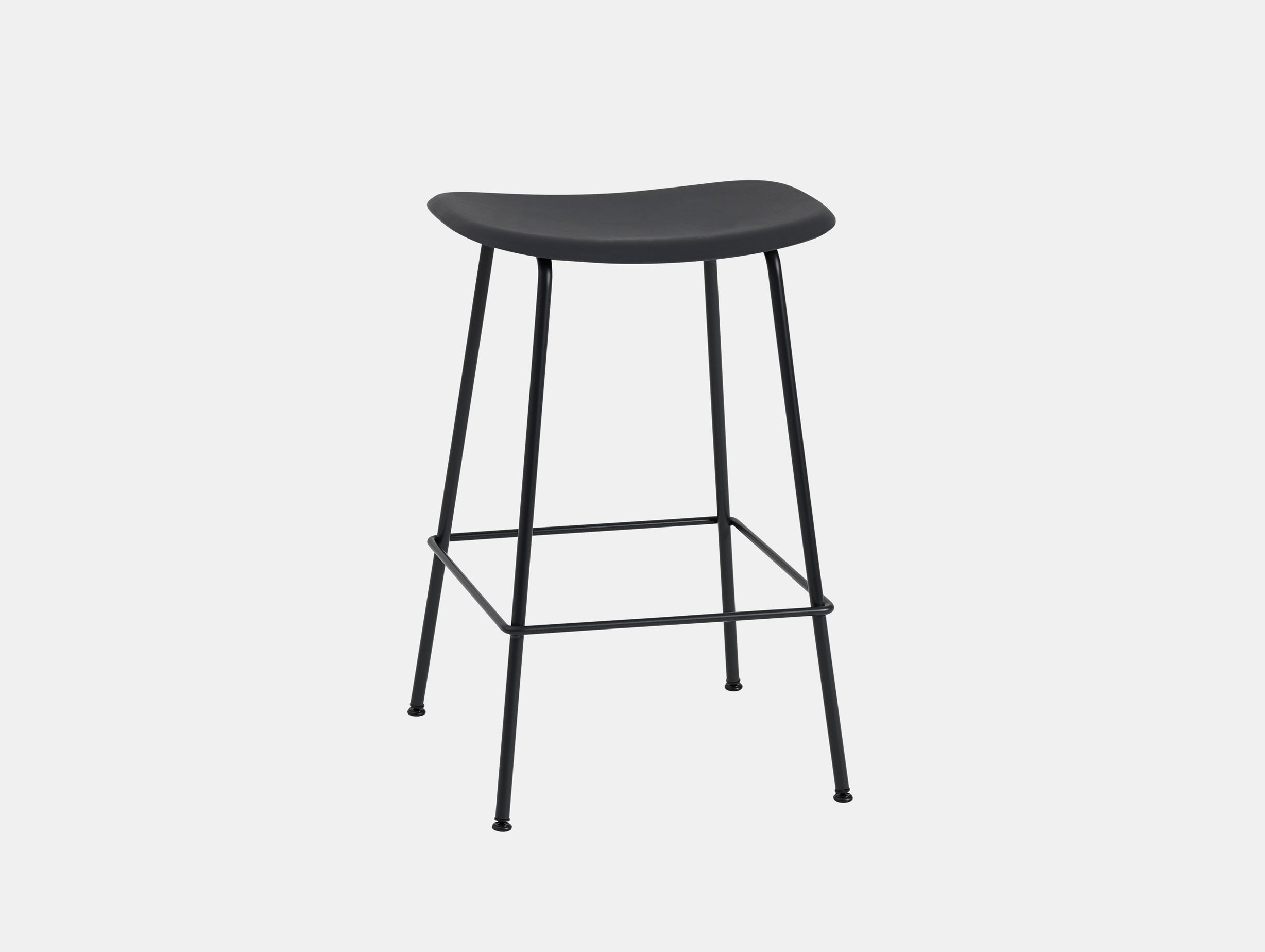Muuto Fiber Barstool 65 Tubebase Black Iskos Berlin